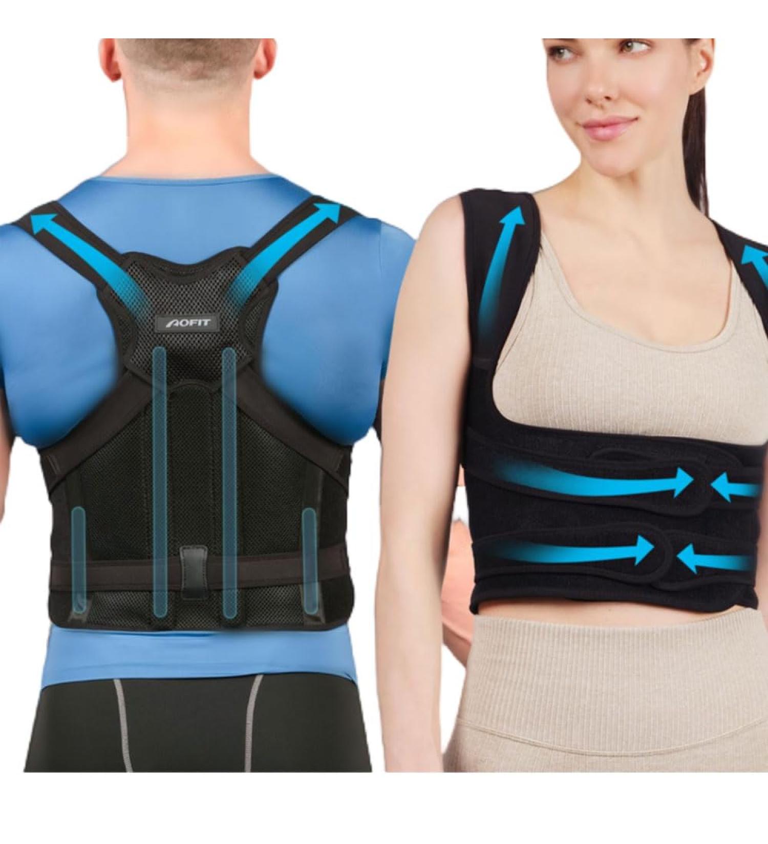 Buy M Size Back Brace Posture Corrector for Men & Women Adjustable Upper & Lower Back Pain Relief & Support - Buy Online on GoSupps.com