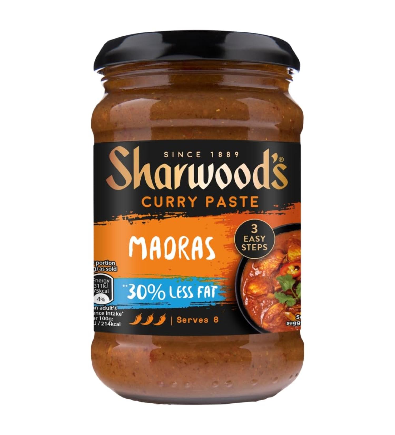 Sharwood's Madras Curry Paste UK 30% Less Fat 280g