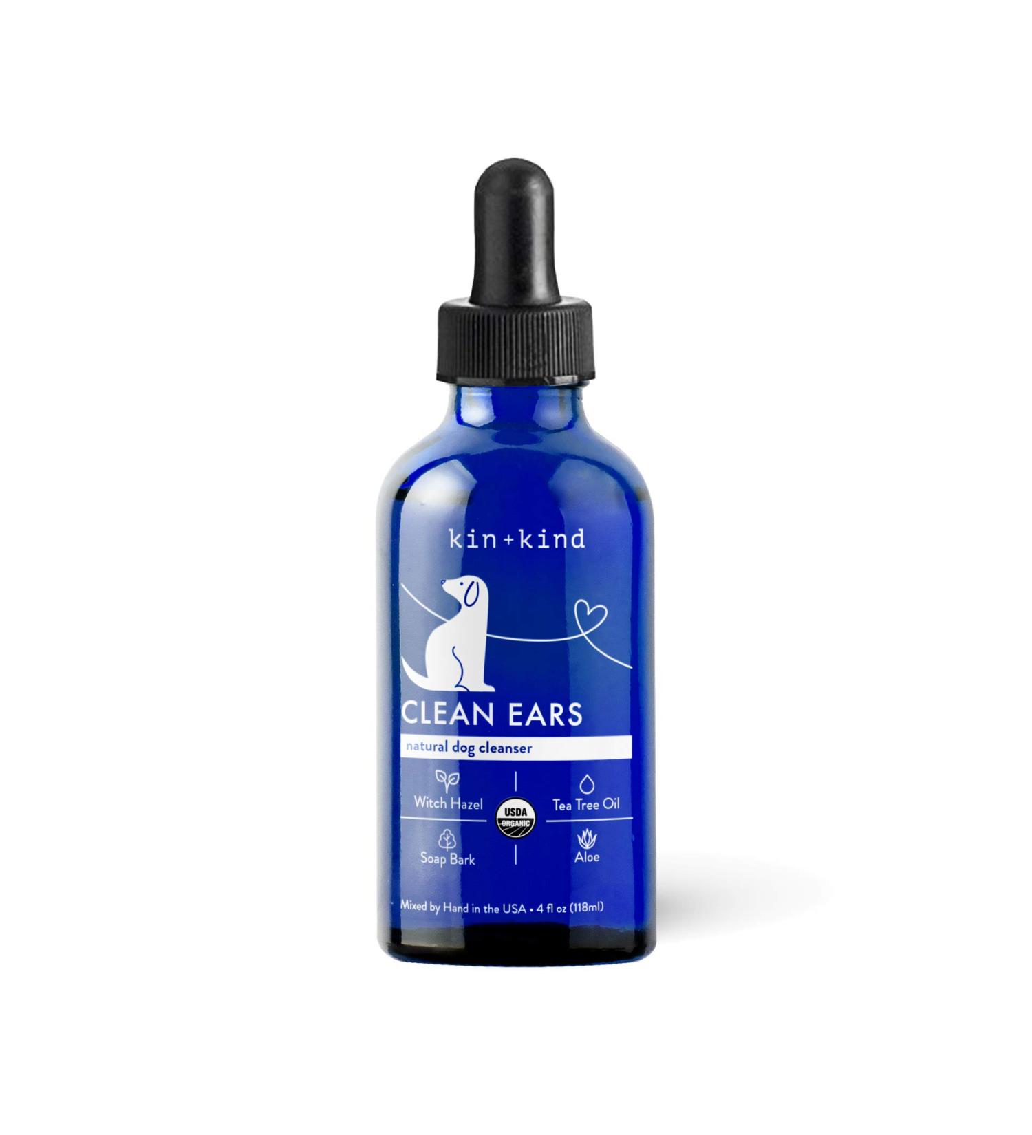 Kin+Kind Natural Dog Ear Cleanser | 4 fl oz | Gentle & Effective Pet Care - Buy Online on GoSupps.com