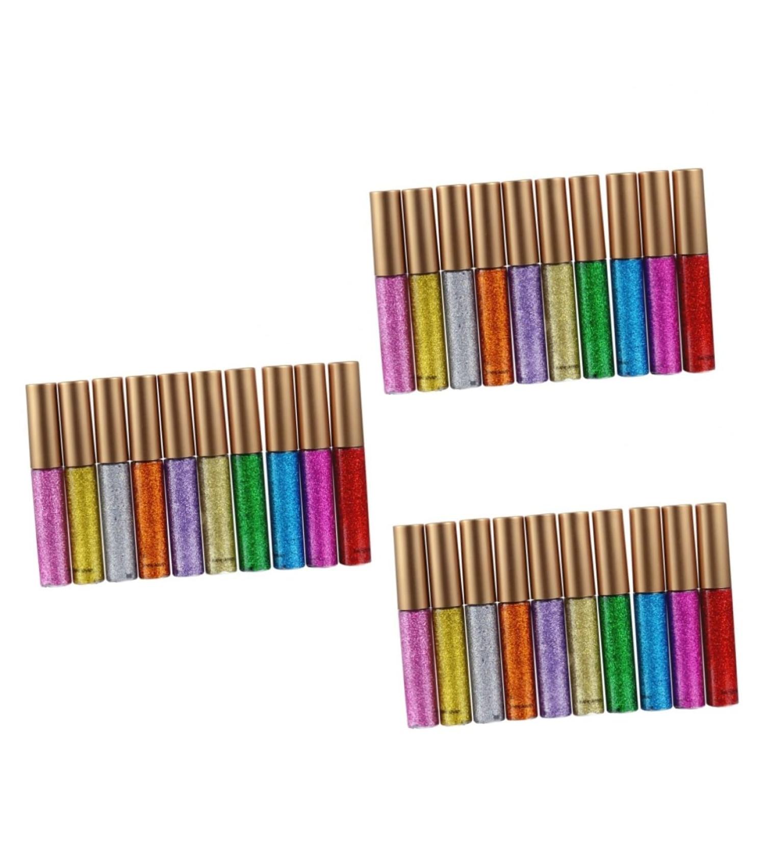 FOMIYES 30 Pcs Eyeshadow Eyeliner Pencil Liquid Eyeliner Glitter Eyeliner Eye Shadow Sequins Set 1 count (Pack of 1) Assorted Colorx3pcs - Buy Online on GoSupps.com