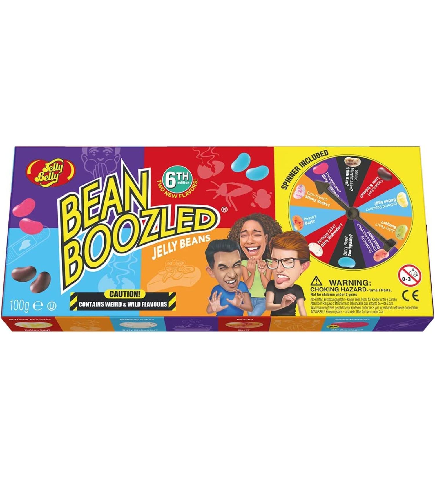 Jelly Belly Jelly Belly BeanBoozled Spinner Jelly Beans Game Gift Set 100g 6th Edition with new flavours: Stinky Socks and Grass Clippings (Pack of 2)