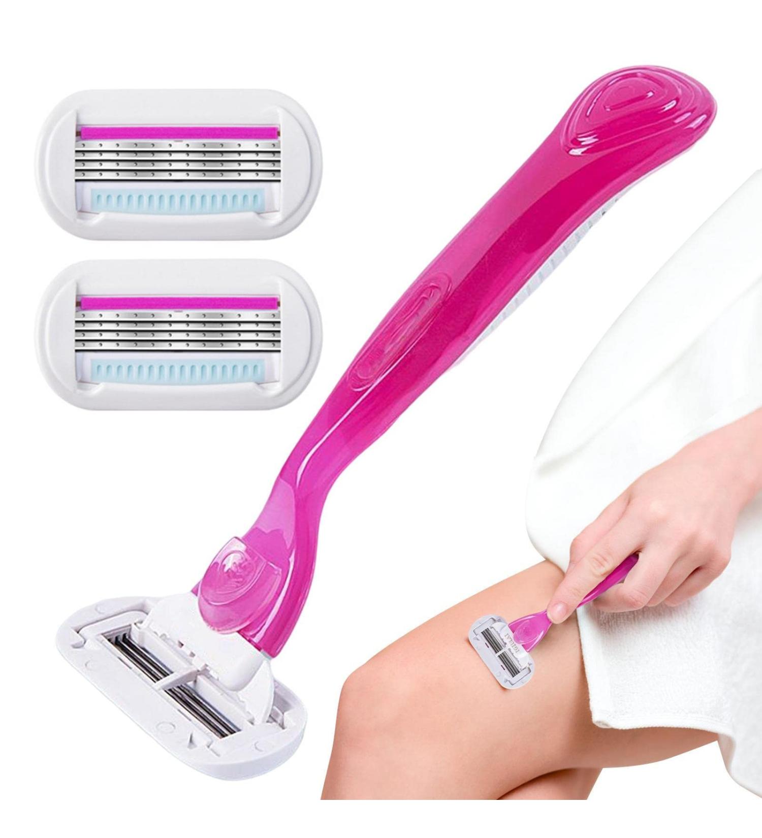 Teksome Razor for Women | Extra Smooth Mini Manual Razor for Hair Removal | Bikini Leg and Arm Safety Blade | International Shipping Available - Buy Online on GoSupps.com
