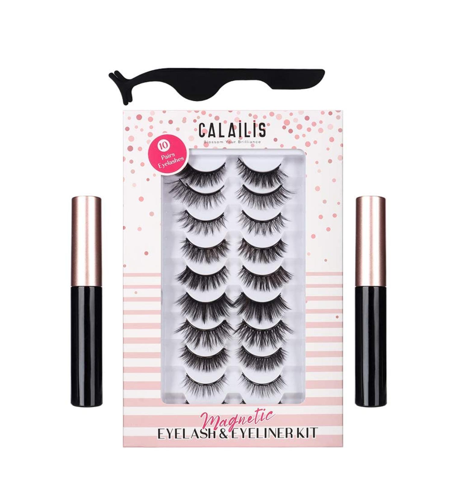 Ethnic Choice Magnetic False Eyelash and Magnetic Eyeliner Kit Eye Makeup Waterproof Liquid Eye Liner 3D Faux Mink Eye Lashes Natural Reusable Lashes 10 Pairs Free Applicator(CY04) - Buy Online on GoSupps.com