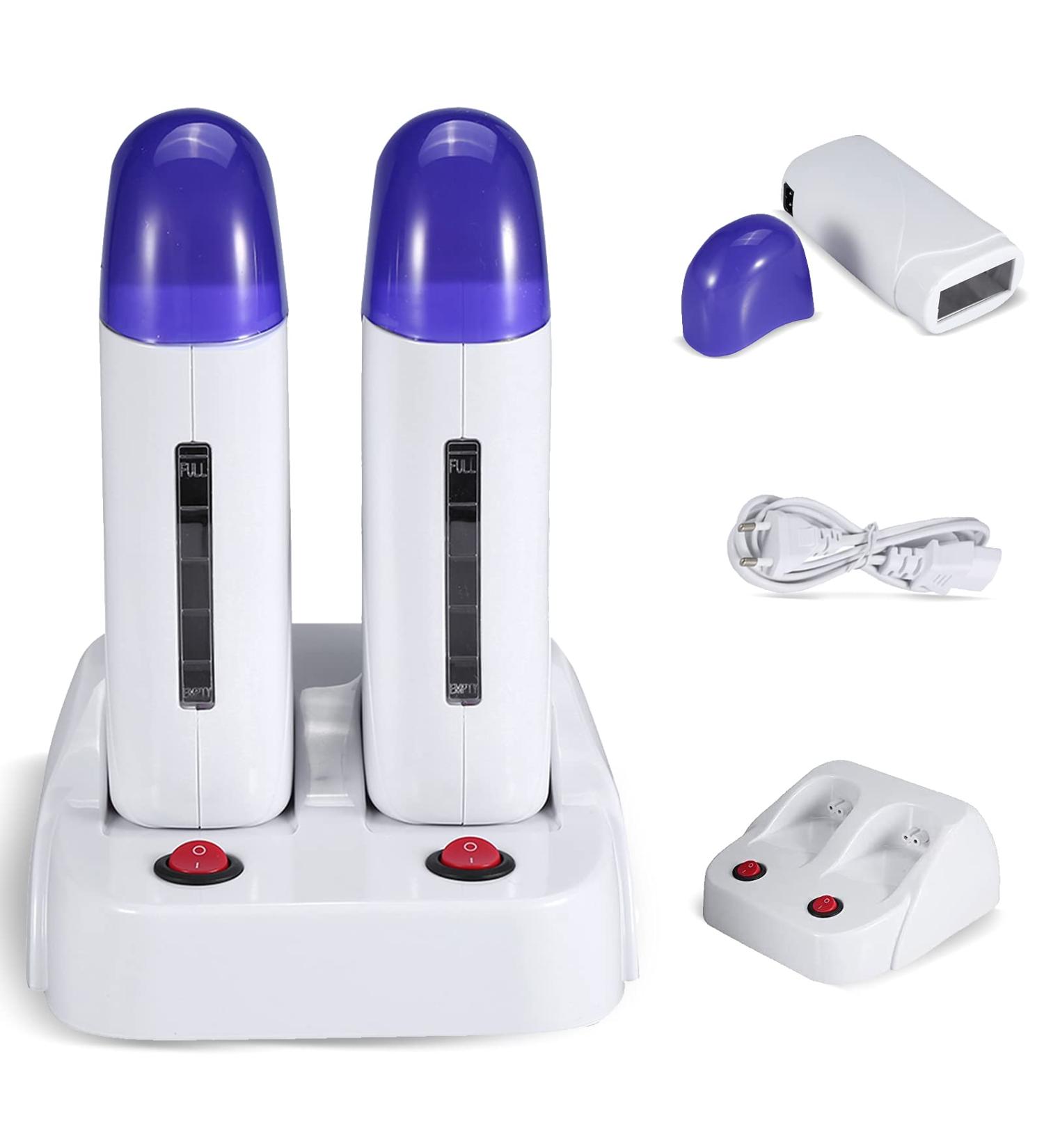 Double Wax Warmer for Men & Women | Dual Station Electric Wax Heater for Armpits Legs & Body - Ideal for Depilation - Buy Online on GoSupps.com