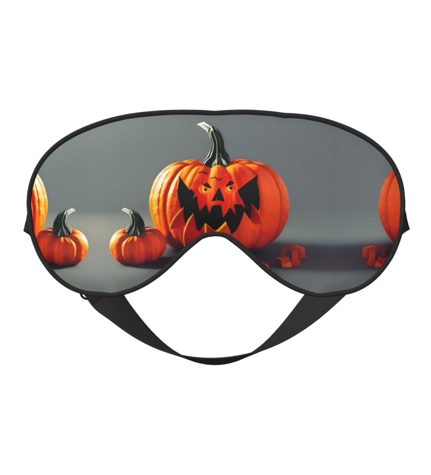 Fall Pumpkin Print Ultra-Soft Eye Mask | Light-Blocking for Optimal Comfort & Restful Sleep International Shipping Available - Buy Online on GoSupps.com