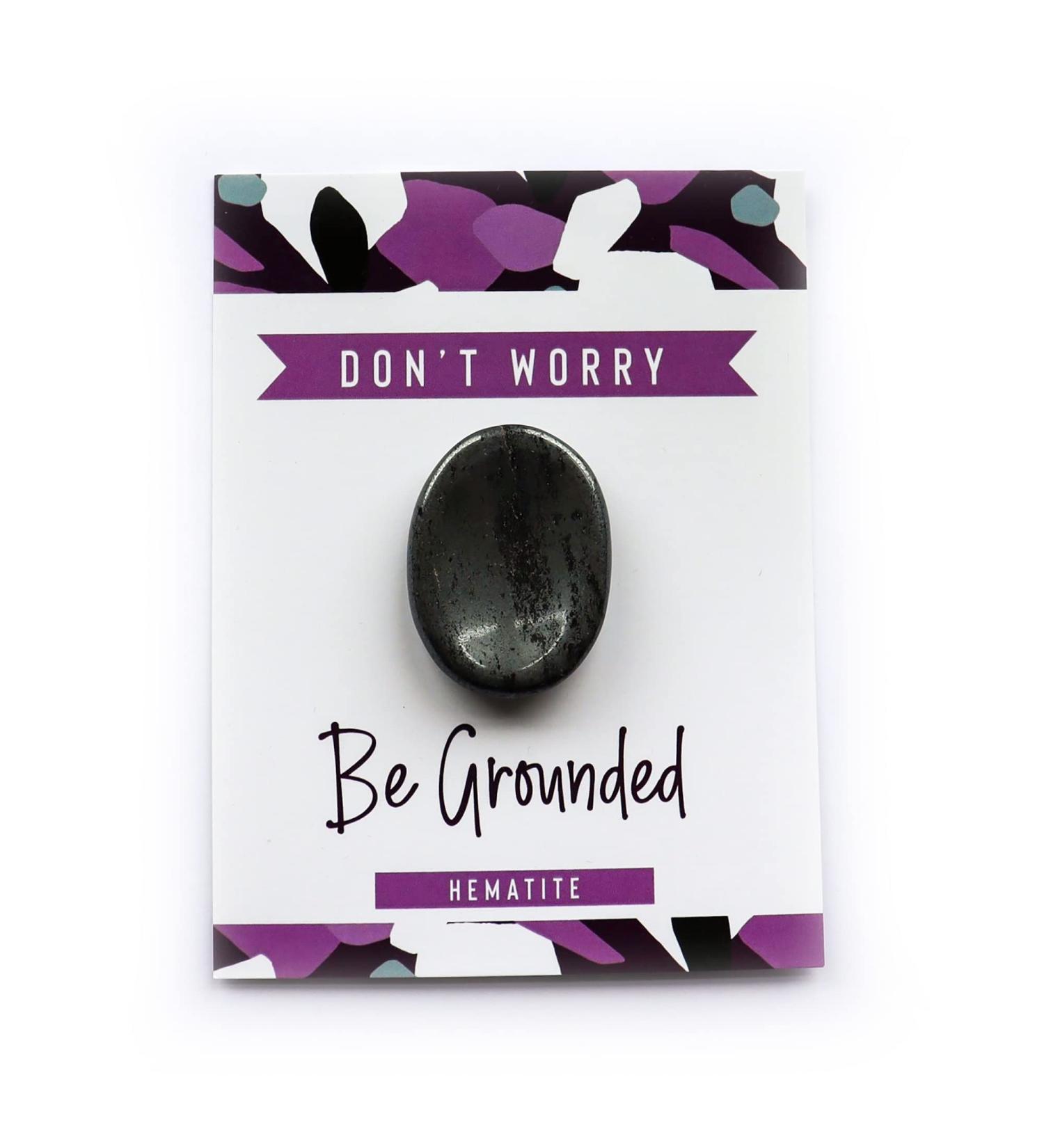 Hematite Crystal Worry Thumb Stone Meditation Spiritual Stress Relief Gift Birthday Stocking Filler Healing Energy Reiki Chakra - Buy Online on GoSupps.com