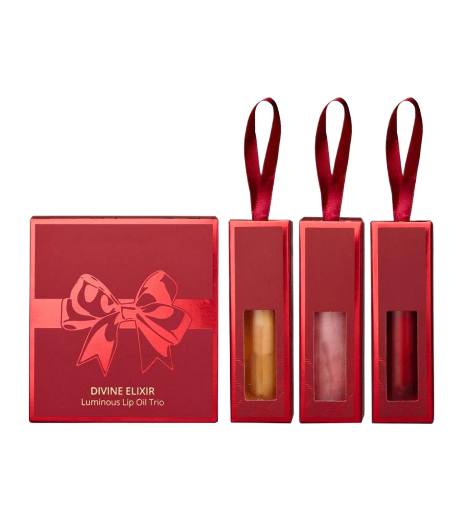 Lip Oil Set 3Piece Volumizing Moisturizing Long Lasting Moisturizing For Womens Lips For Woman Girls Girlfriend Daily Use Travel Dating Work Commuting Party - Buy Online on GoSupps.com