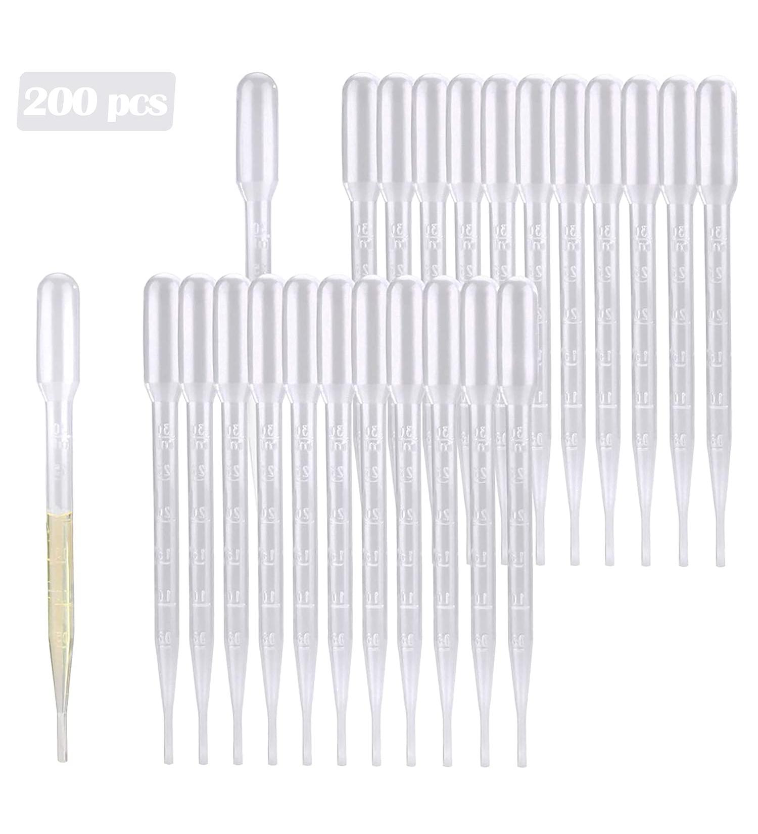 200PCS 3ml Disposable Plastic Transfer Pipettes Calibrated Dropper Suitable for Essential Oils & Science Laboratory 1 - Buy Online on GoSupps.com