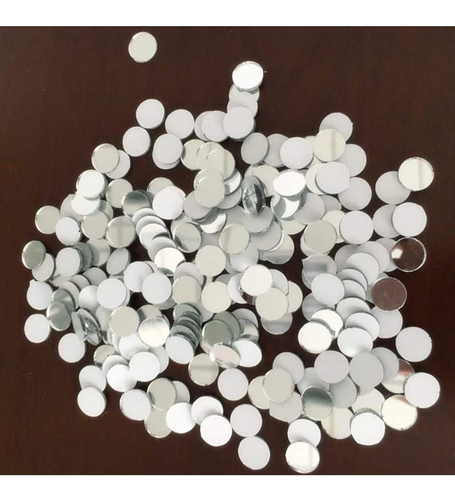 200pcs Small Round Mirror Mosaic Tiles (Dia 1x1cm) - Real Glass Crafts - Buy Online on GoSupps.com