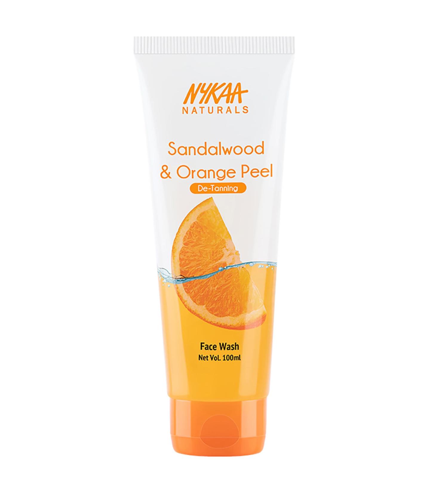 Buy Nykaa Naturals Face Wash - Sandalwood & Orange 3.38 oz | Moisturizing Makeup Remover & Soothing Antioxidant Skin Care - Buy Online on GoSupps.com