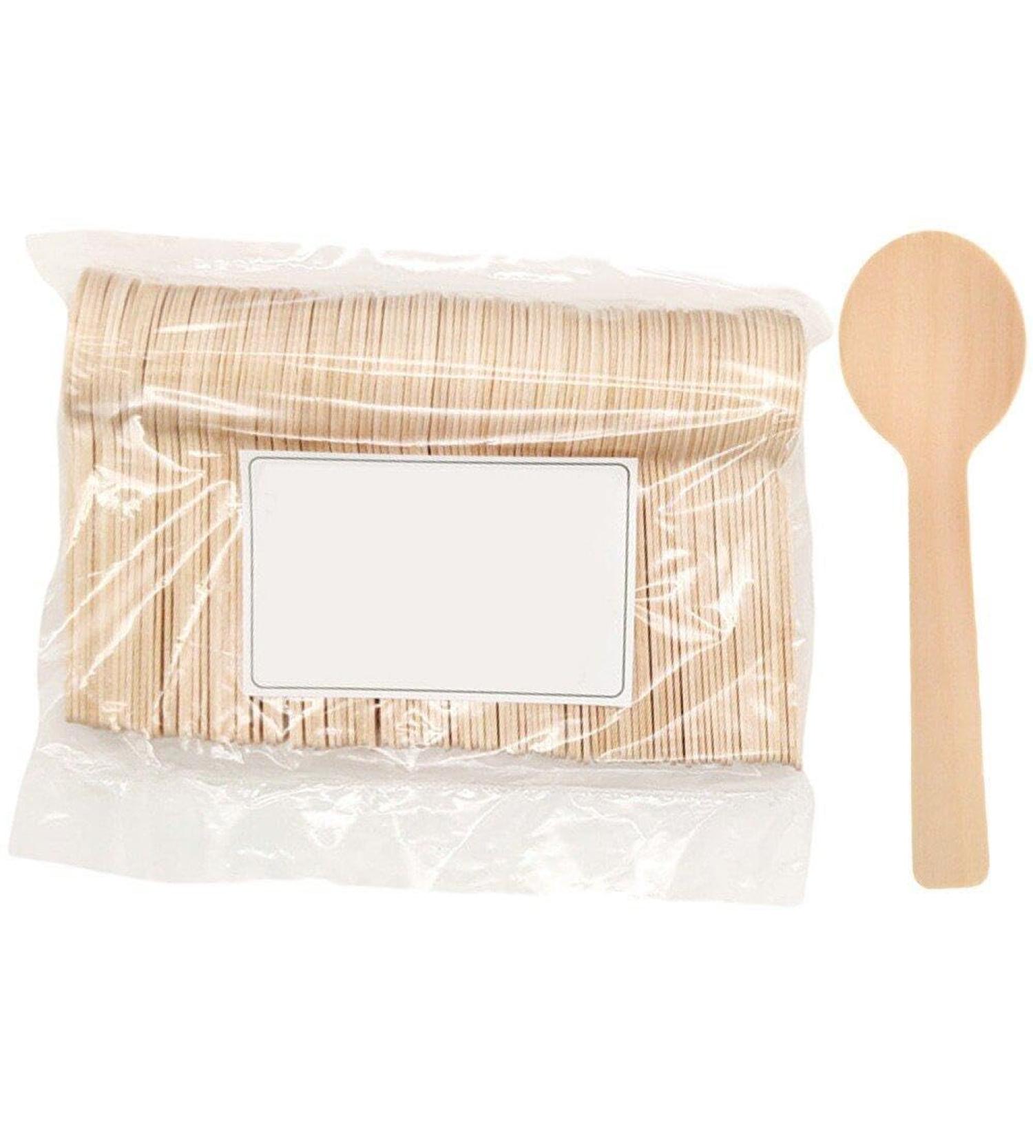 500 Pcs Mini Wooden Spoon Biodegradable Spoons Dessert Spoons Mini Ice Cream Spoons Dessert Scoop for Party - Buy Online on GoSupps.com