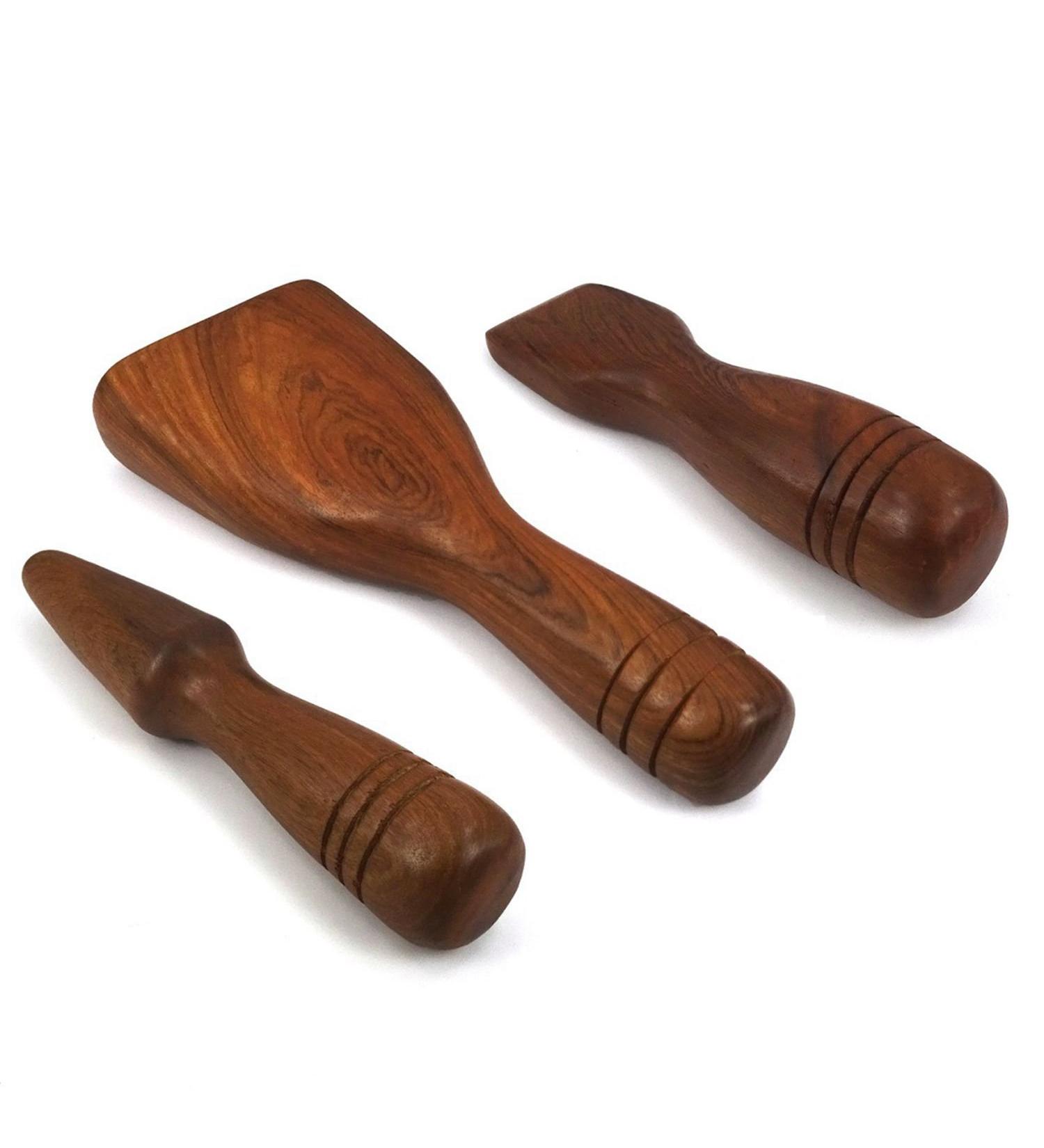 Original Thai Lanna Tok Sen Hammer Massage Set - Premium Hardwood (3 Parts) for Authentic Relaxation - Buy Online on GoSupps.com