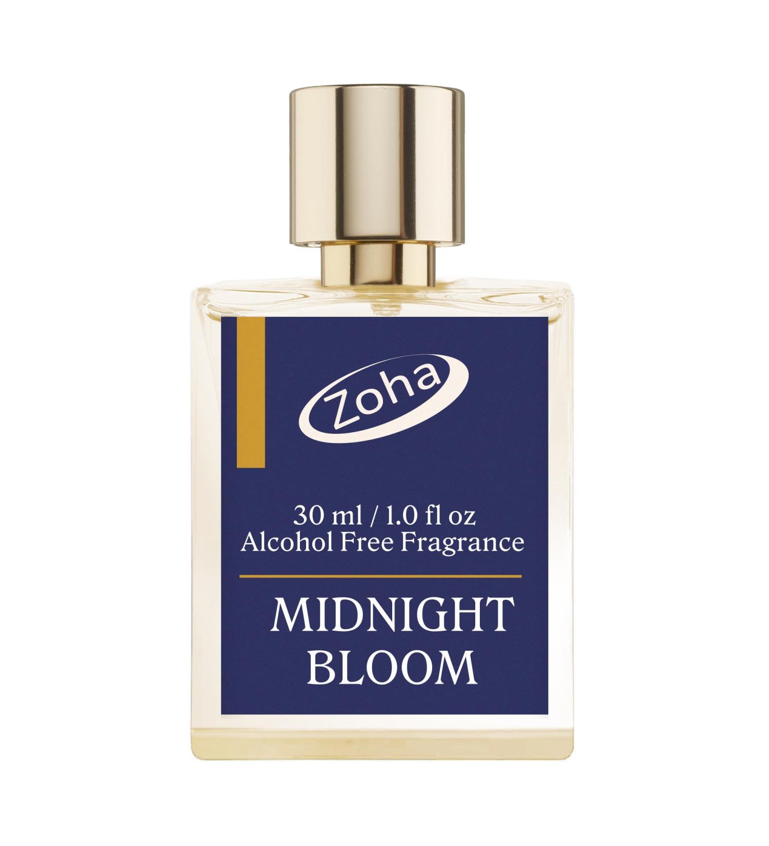 Zoha Midnight Bloom Oil Perfume for Women & Men Roll On Perfume Oil and Floral Perfume Spray Alcohol Free Skin Moisturizing Flower Oil Perfume Jasmine & Peony with Sweet Fruits - Buy Online on GoSupps.com
