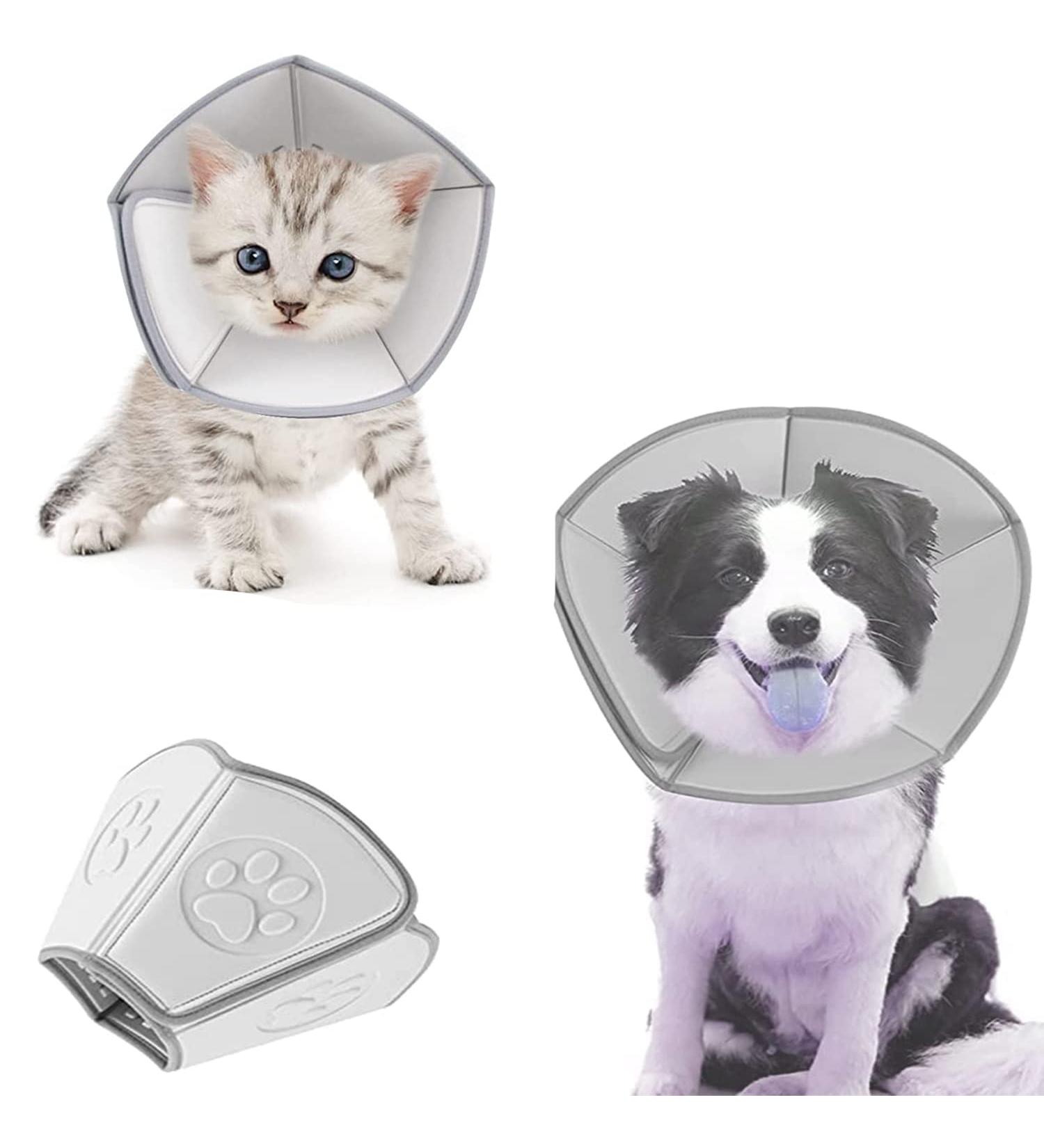 MEISIO Collar Soft Cotton Protective Cat Cone Dog Cone Adjustable Cat Cone Pet Recovery Collar Pet Cone Collar .After Surgery Recovery to Prevent from Biting Scratching (M) 66*33cm - Buy Online on GoSupps.com