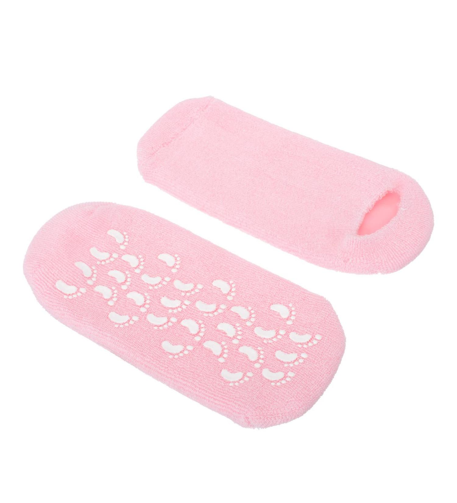 Lurrose Moisturizing Gel Heel Socks - Silicone Anti-Corn Foot Care Anti-Slip Barre & Ballet Dance Socks - Fitness & Gym Floor Use - Pink - Buy Online on GoSupps.com