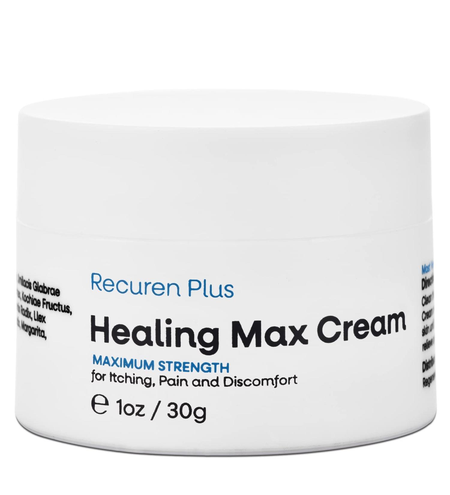 Recuren Plus Dermatitis Eczema Psoriasis Cream 30g - Ultimate Anti-Itch Solution for Athletes Foot, Jock Itch, Urticaria, Rash, Rosacea & Acne | Max Strength Formula (1 Pack) - Buy Online on GoSupps.com