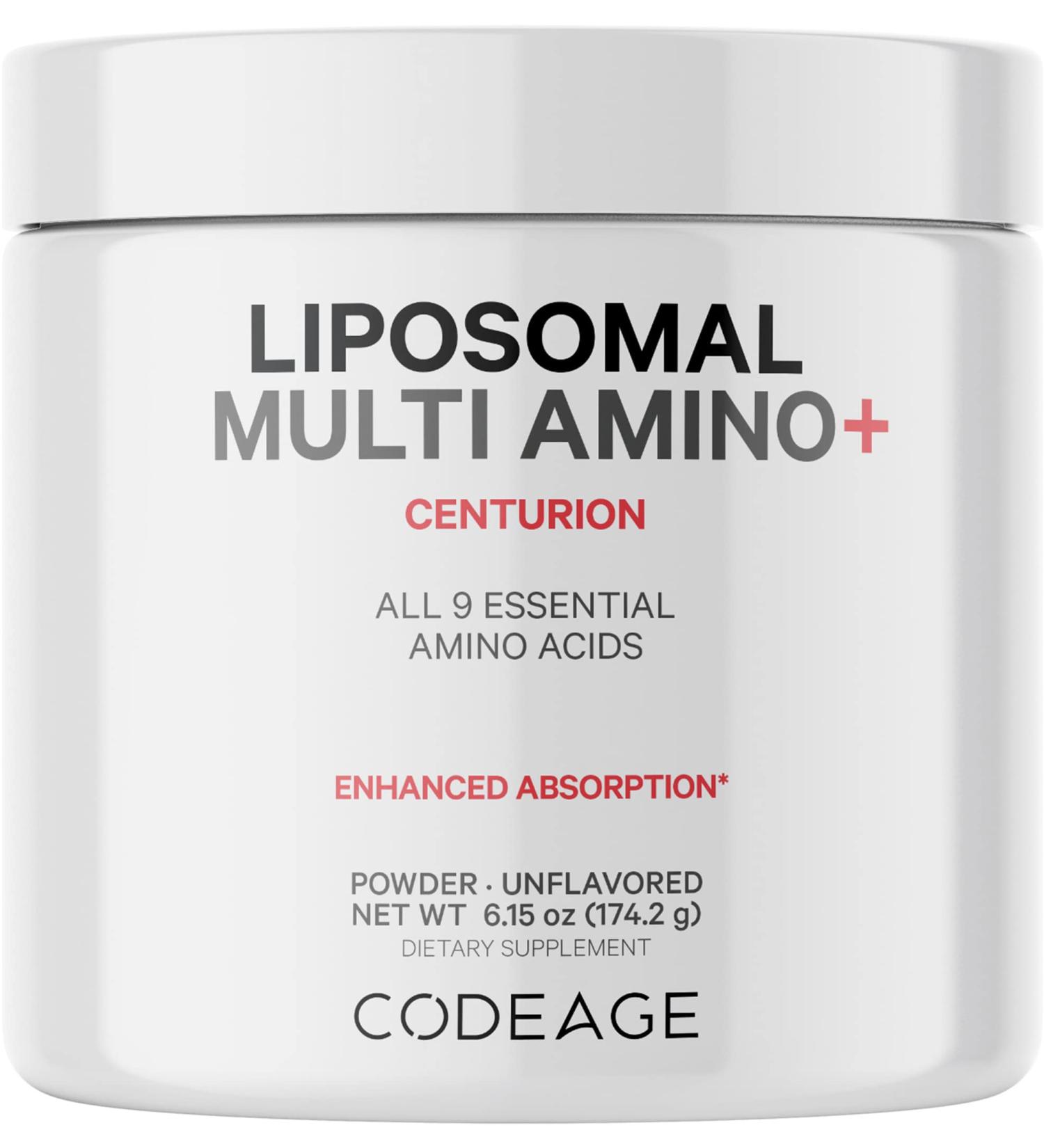 Codeage Multi Amino+ BCAA Powder - Essential Amino Acids Muscle Recovery Supplement Sport Pre & Post Workout Non-GMO 6.15 oz - Buy Online on GoSupps.com