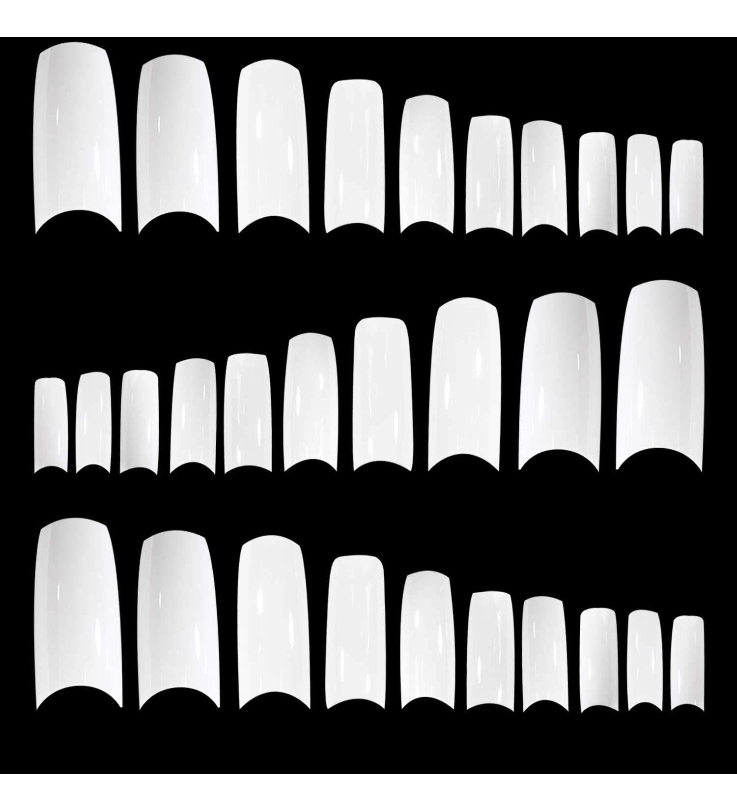 TRIXES 500 White French False Acrylic Nail Art Tips - Perfect for Gel Makeup - Buy Online on GoSupps.com