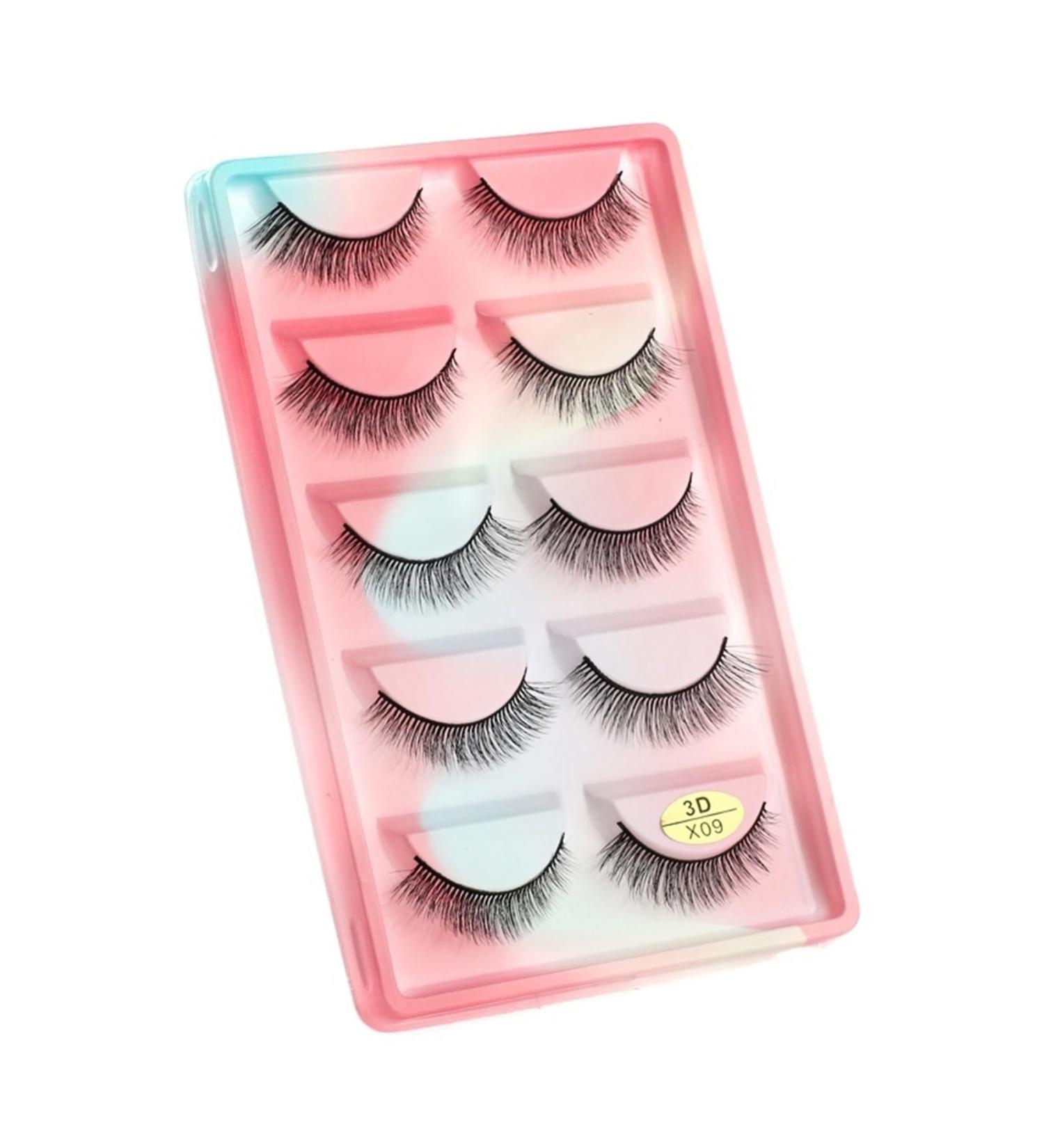 UAMOU Mink Eyelashes 10/50/100 Boxes Fluffy 3D Mink Lashes Makeup Natural Long Volume False Eyelashes Bulk Faux Cils Custom Cheerfully (Color : 5 Pairs X09CS Size : 50 Boxes) - Buy Online on GoSupps.com