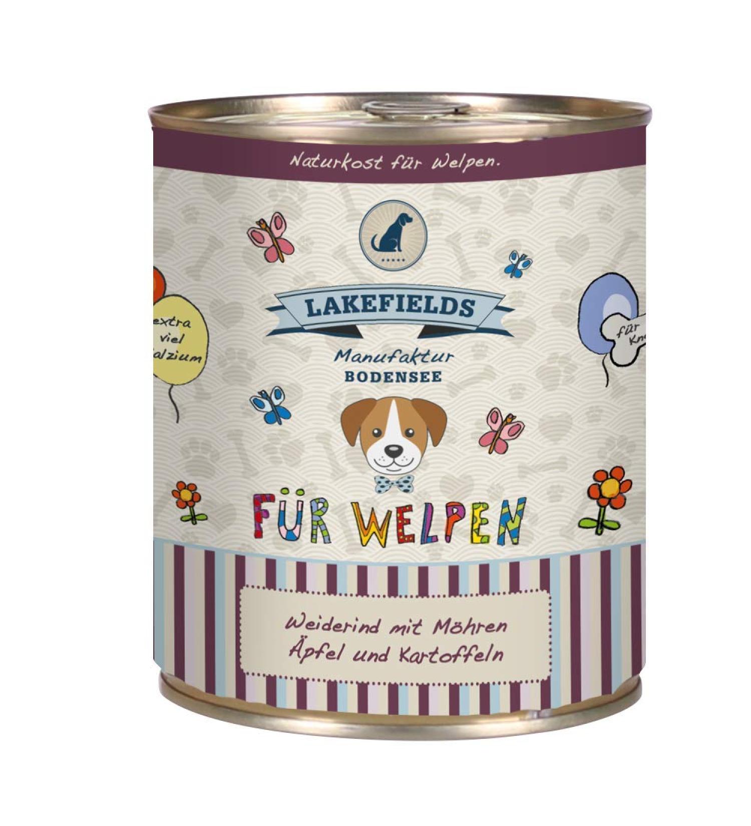 Lakefields MANUFAKTUR Wet food for puppies - 61% meat - 800 g - Buy Online on GoSupps.com