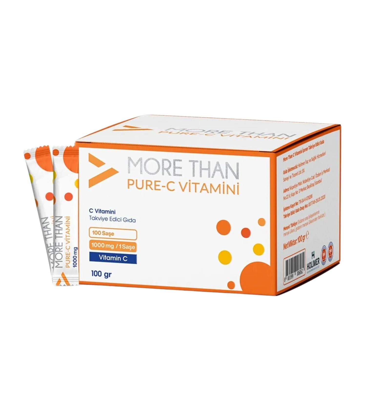  Anadoludan Sofraniza Vitamin C - More than - 100g (100 sachets) - Premium Vitamin C Powder for Immune System & Energy - Buy Online on GoSupps.com