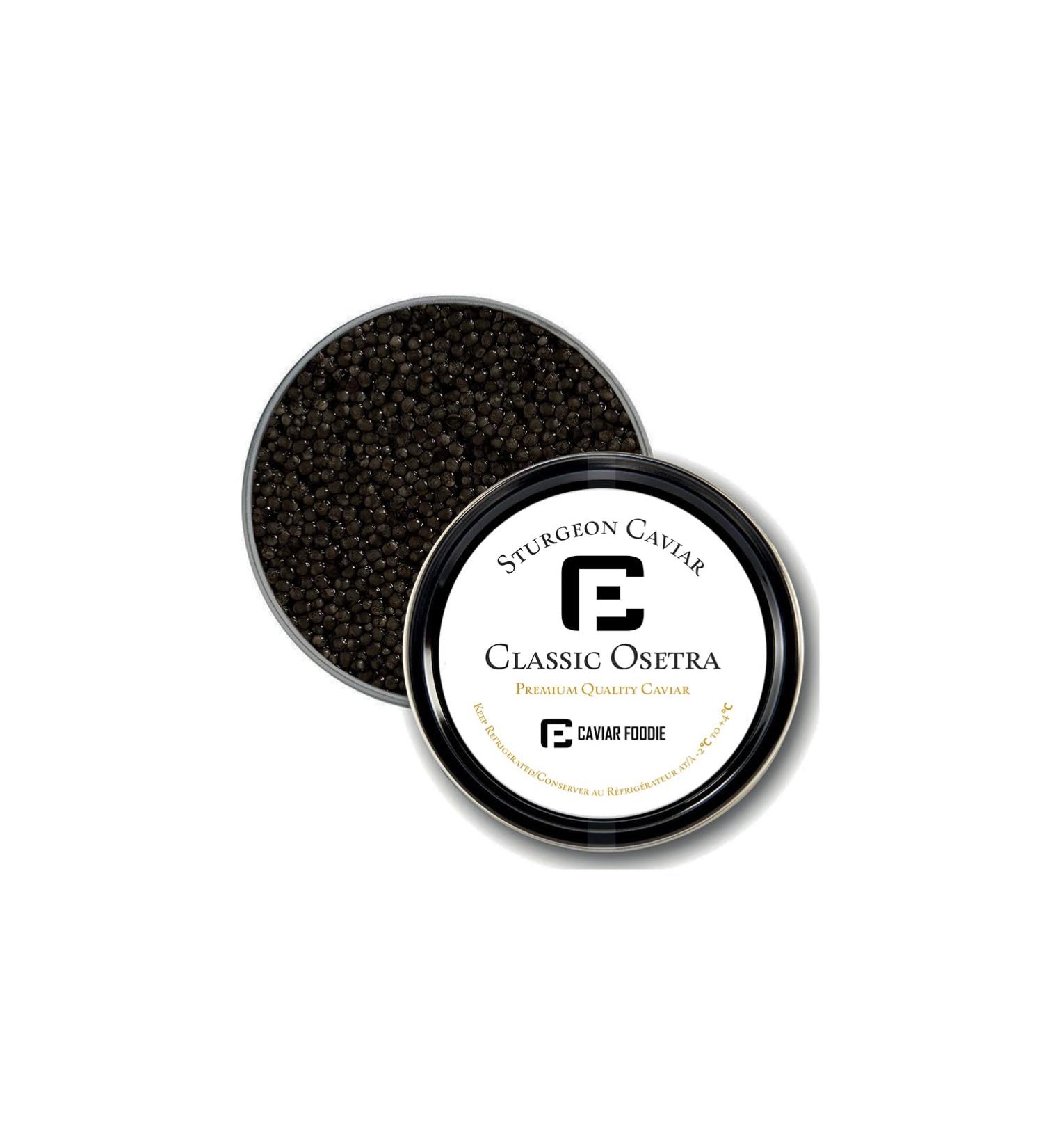 Classic Osetra Caviar -Most popular & Delicious Sturgeon Caviar in the world (50g) 50 g (Pack of 1)
