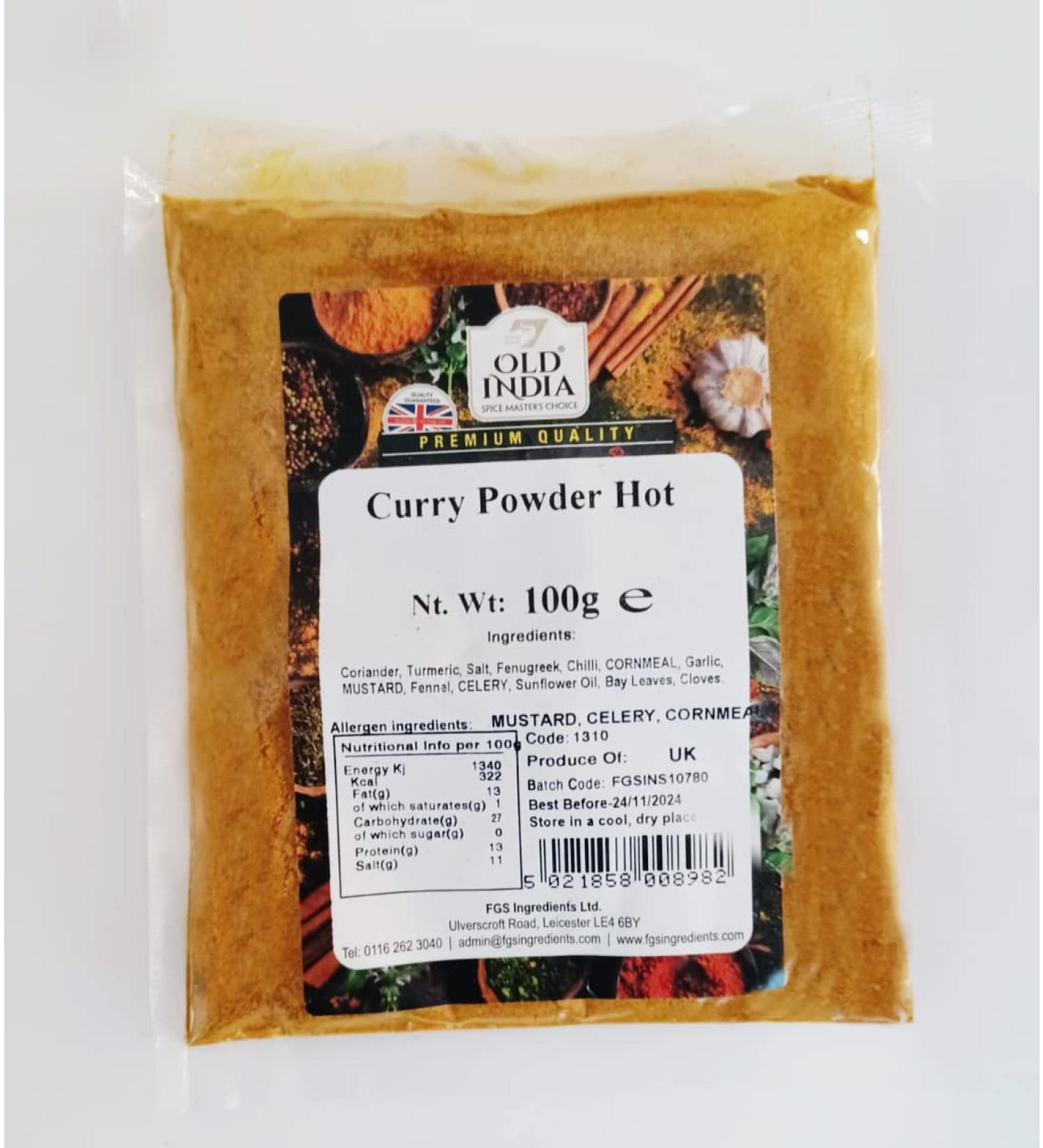 Old India Curry Powder Hot 100g