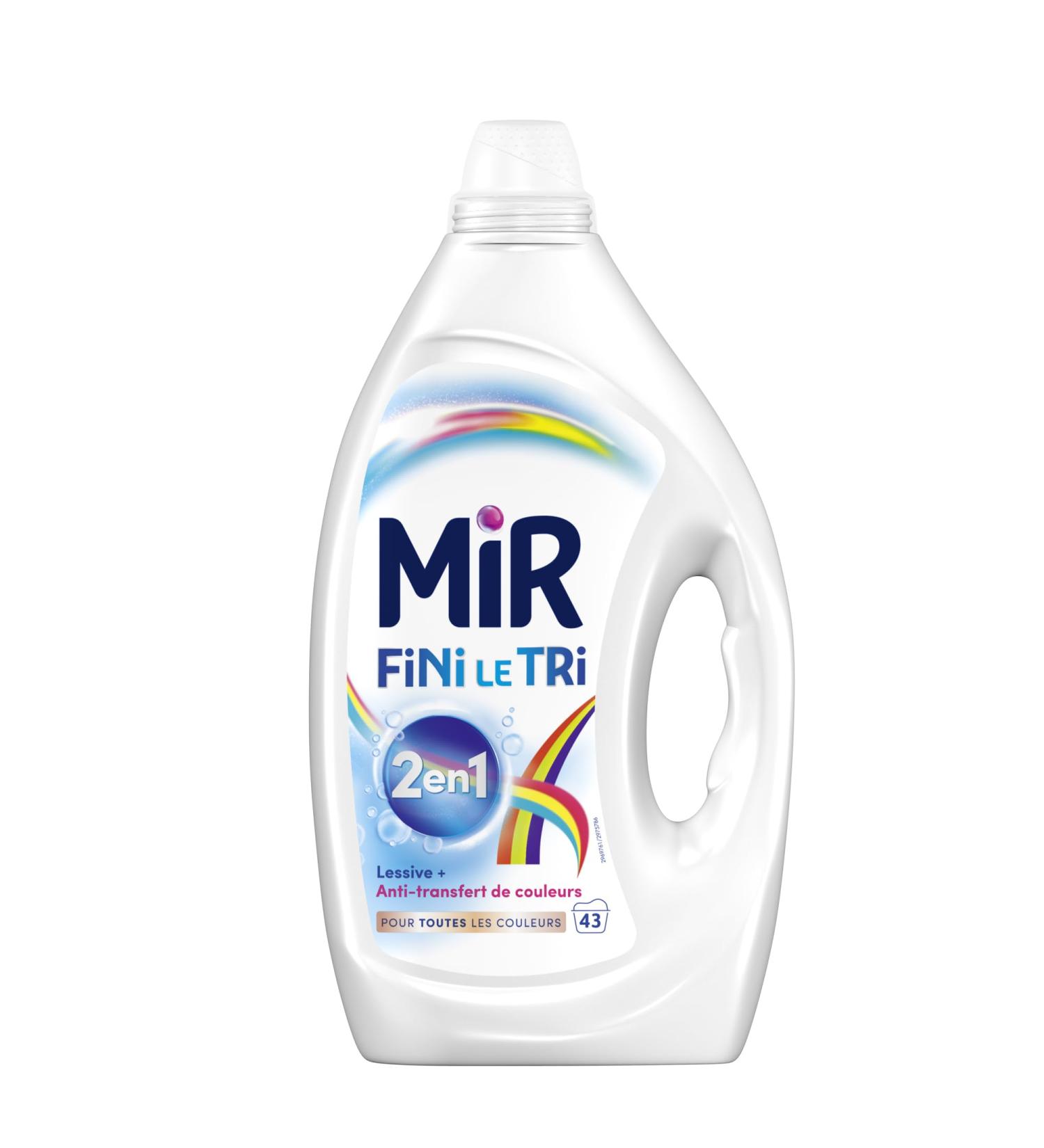 Mir 2-in-1 Liquid Laundry Detergent for Hand and Machine No Sorting Laundry + Anti-Colour Transfer No Fade Accidents  - Buy Online on GoSupps.com