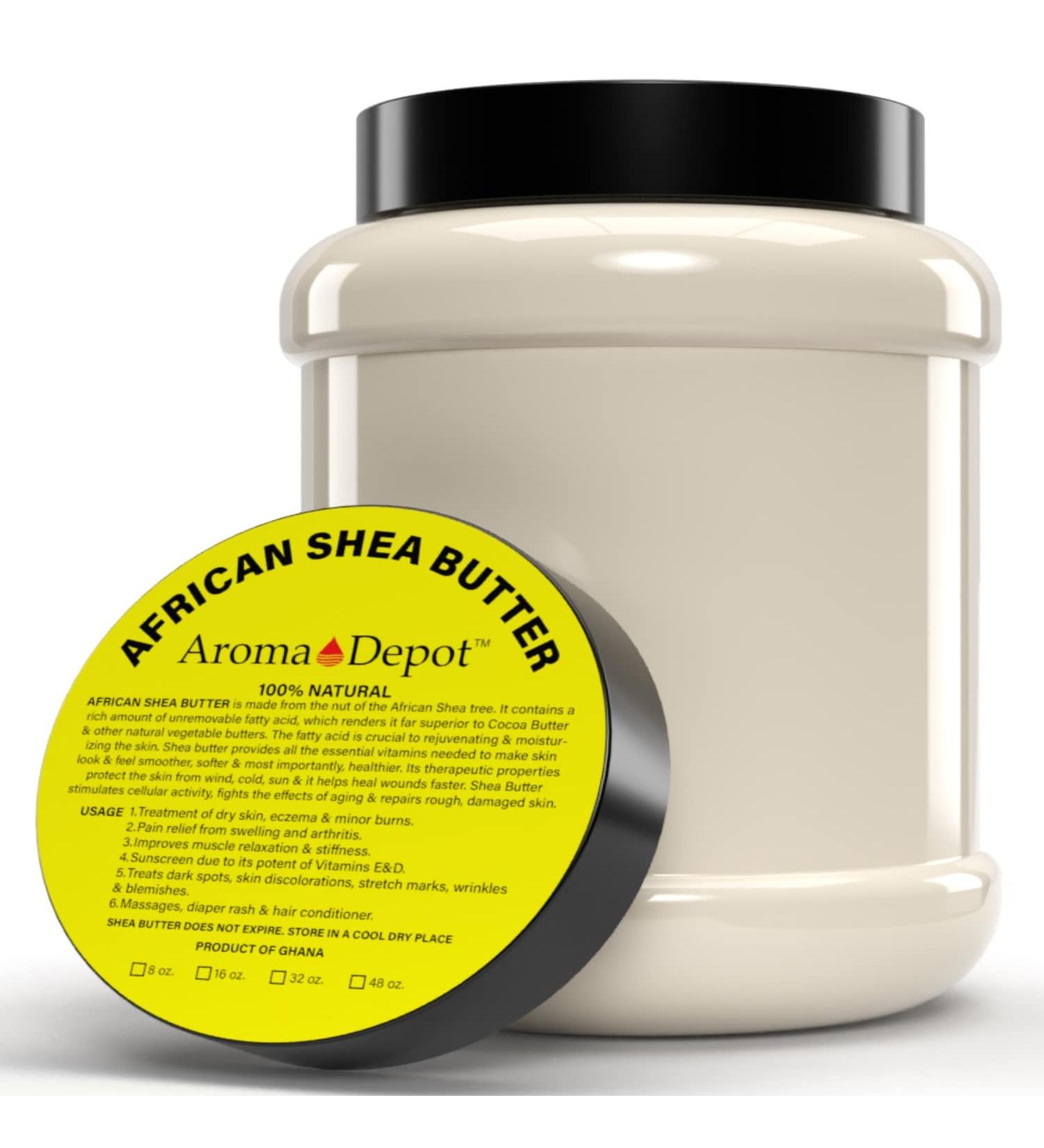 Raw African Shea Butter 3 lb | Grade A 100% Pure Natural Unrefined | Moisturizing for Dry Skin | Body, Hair, Face - Buy Online on GoSupps.com