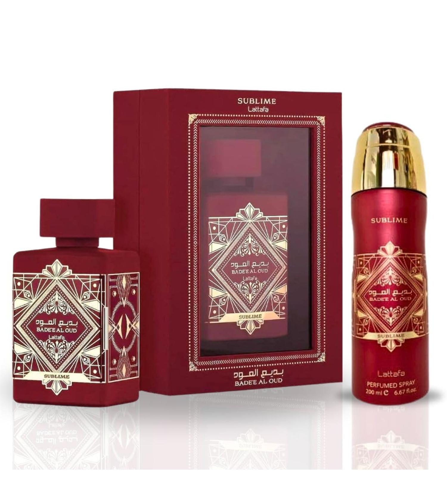 LATTAFA Bade'e Al Oud Sublime - EDP Spray 100ML (3.4 OZ) & Deodorant Spray 200ML (6.7 OZ) Experience The Luxury of Woody & Aromatic Fragrance. (Value Pack) - Buy Online on GoSupps.com