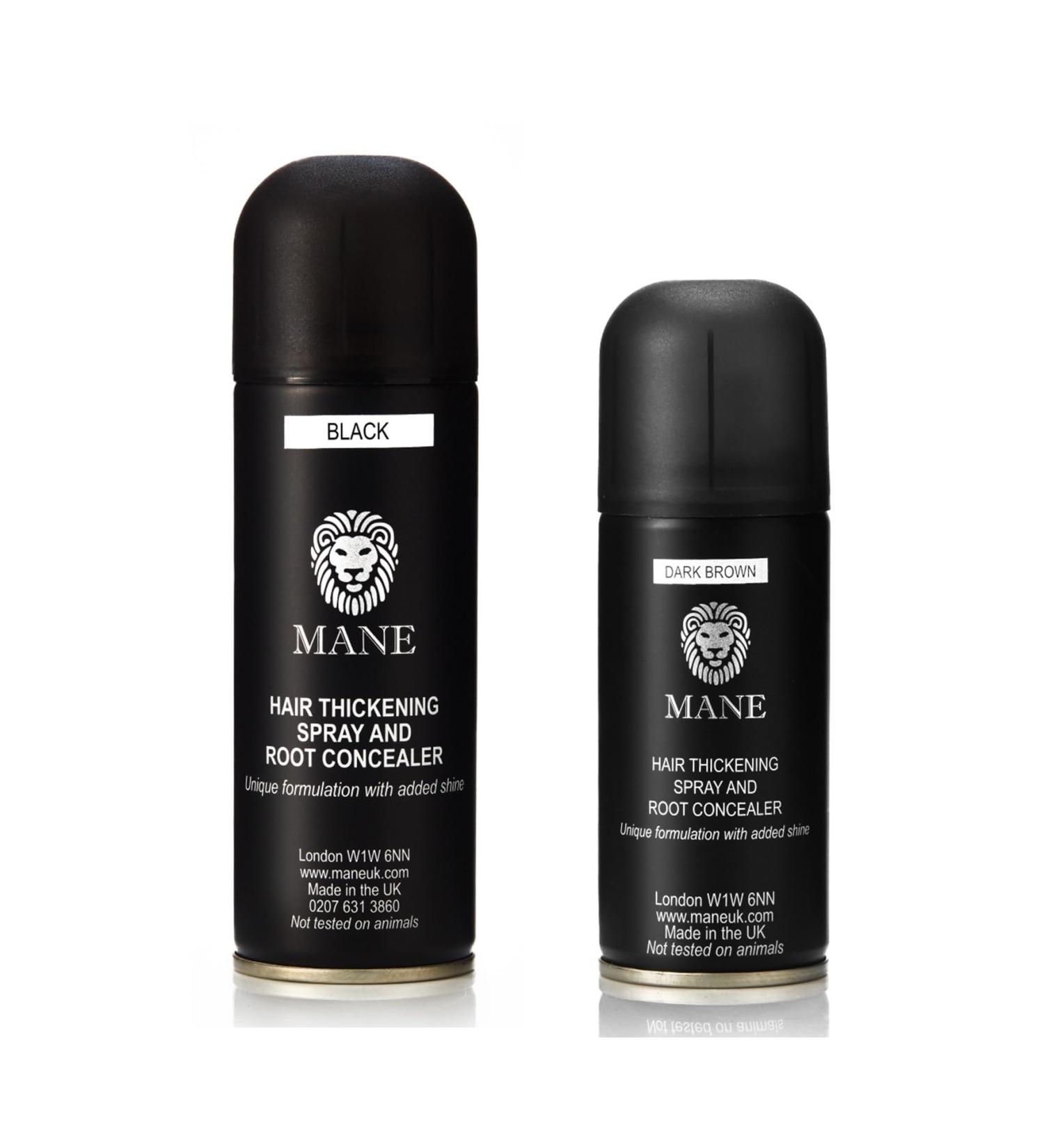 MANE Hair Thickening Fiber Spray (200 ml Dark Brown) 6.76 Fl Oz (Pack of 1) Dark Brown - Buy Online on GoSupps.com