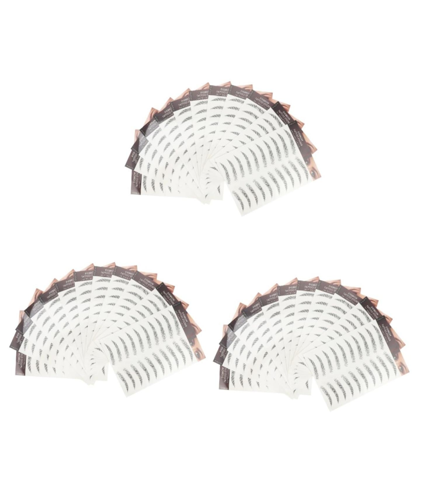 Beavorty 36 pcs eyebrow stickers waterproof stickers imitation ecological Eyebrow Tattoos Stickers post 3d 1 count (Pack of 1) Blackx3pcs - Buy Online on GoSupps.com