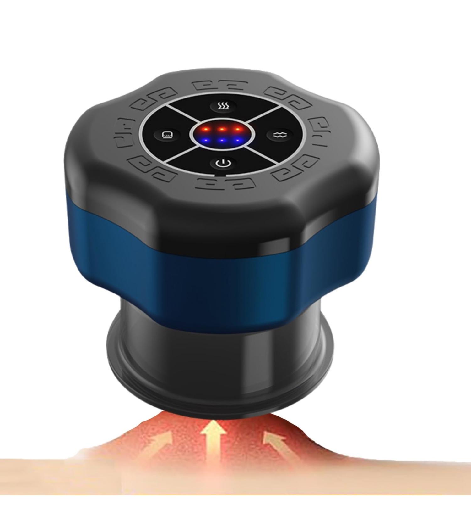 Buy KSGSFSA 12-Step Electric Cupping Therapy 3-in-1 Massager for Muscle Relief & Skin Tightening - Black & Blue - International Shipping Available - Buy Online on GoSupps.com