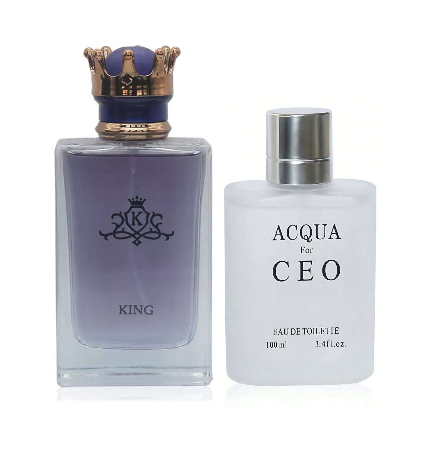 King&Acqua for CEO Men Cologne Set Eau De Parfum Spray For Men Fruity Notes Enriched By A Strong Woody Based Fragance Ideal for Day Wear - 3.4 Fl Oz - Buy Online on GoSupps.com