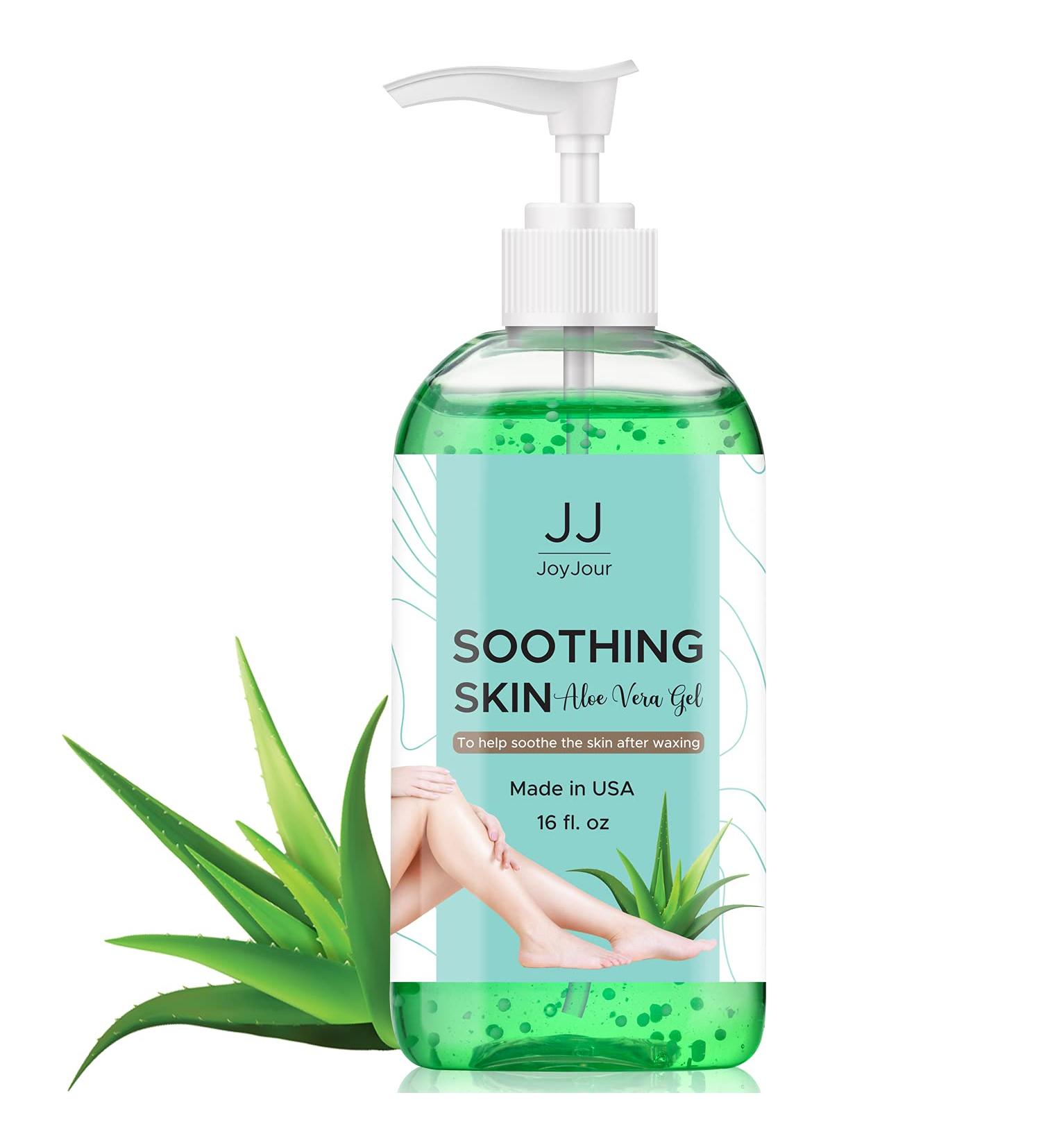 JoyJour Soothing Aloe Vera Gel for Post Waxing - Calming Treatment for Irritated Skin, Non-Greasy Formula, 16 oz - Buy Online on GoSupps.com