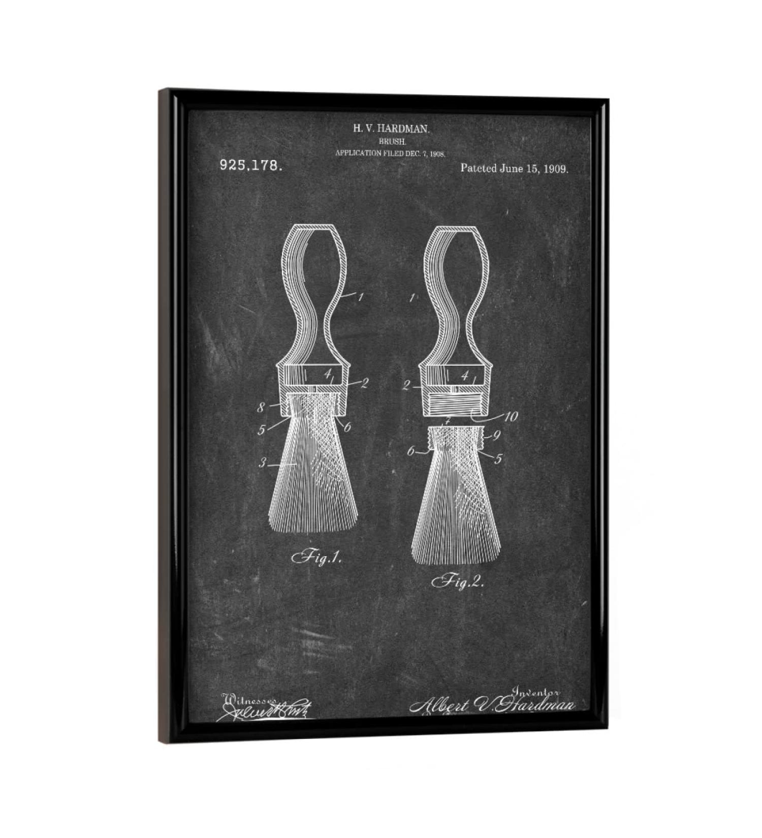 Artboxone 18x13 cm Abstract Shaving Brush Poster with Black Frame - Unique Barber Wall Art - Buy Online on GoSupps.com