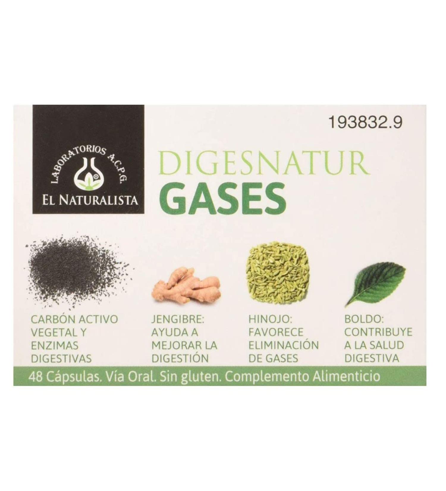 The Naturalist El Naturalista Digesnatur Gases 48 capsules individually packed 1 x 200 g - Buy Online on GoSupps.com