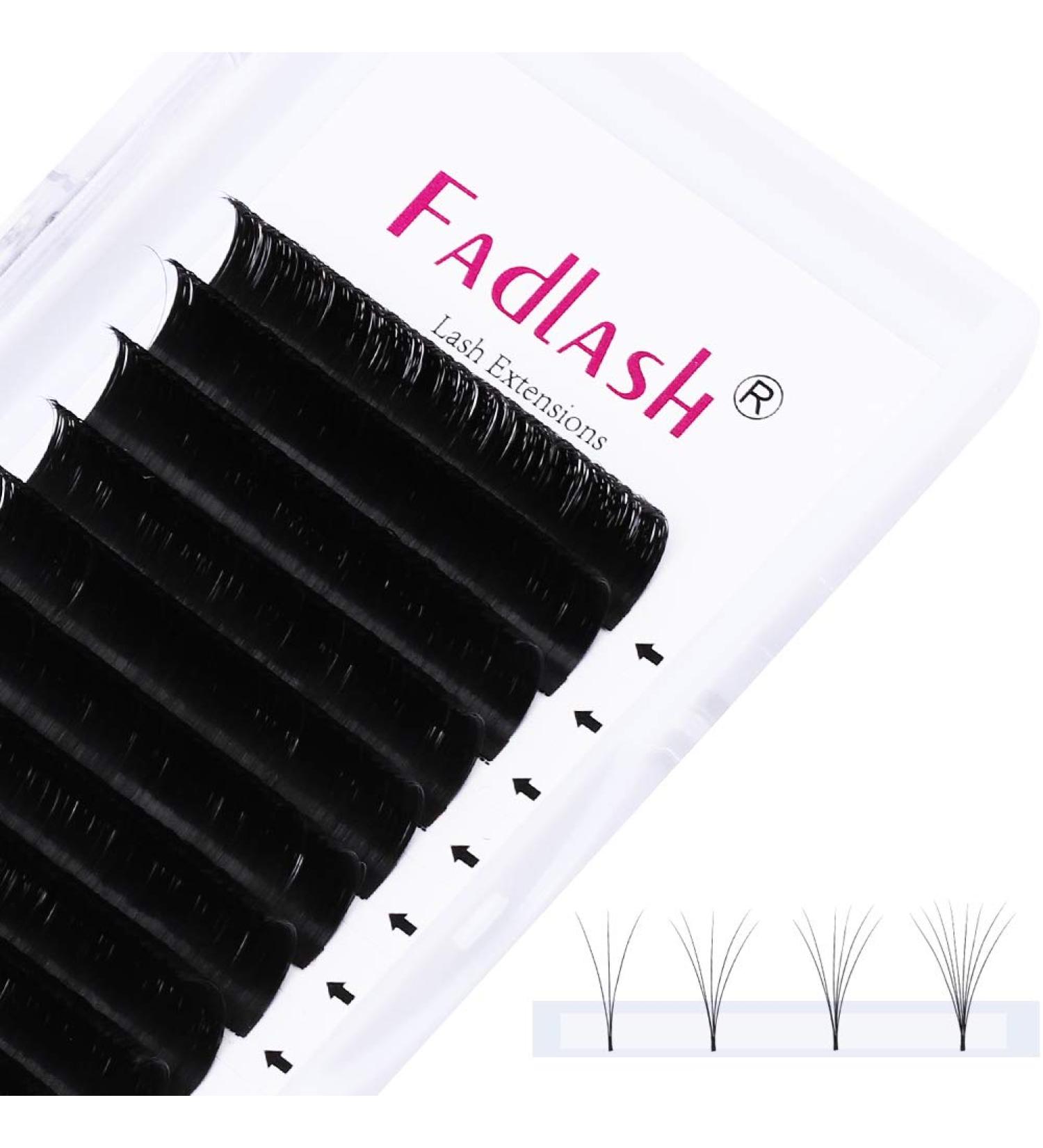 Fadlash Easy Fan Lashes C Curl 0.07 14mm - Natural Self Fanning Russian Eyelashes Extensions - Buy Online on GoSupps.com