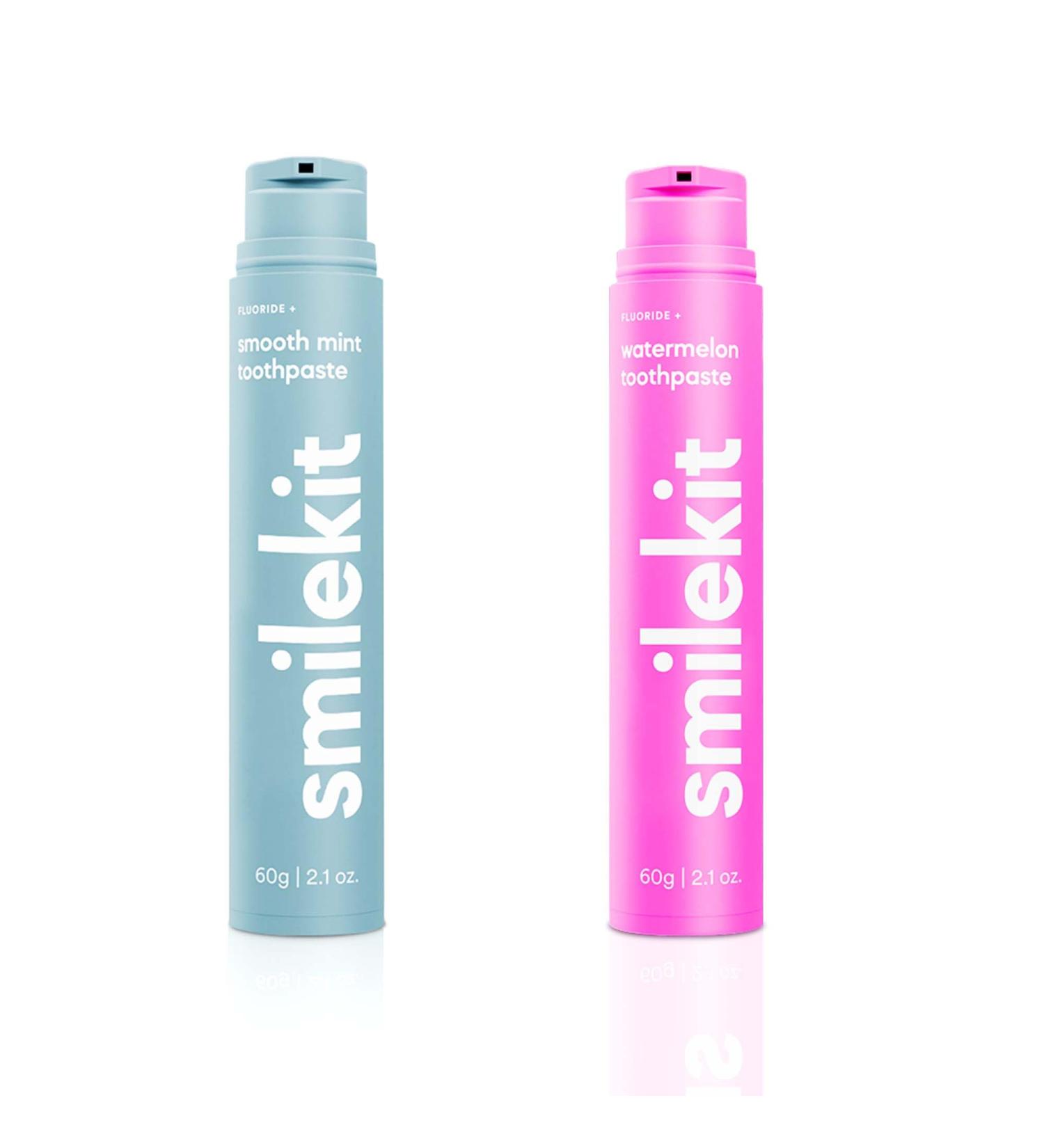 Whitening Toothpaste Duo - Mint & Watermelon Flavors | Stain Removal & Color Correction for Bright Smiles - Buy Online on GoSupps.com