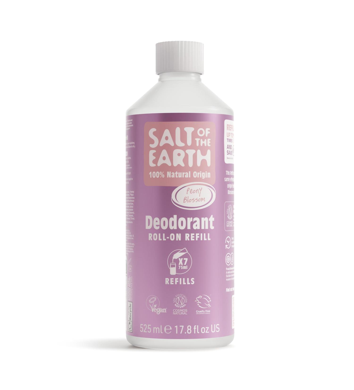  Salt Of the Earth Salt of the Earth Natural Roll-On Deodorant Refill Vegan Long-Lasting Protection Jumping Bunny Approved Made in the UK 525 ml - Buy Online on GoSupps.com