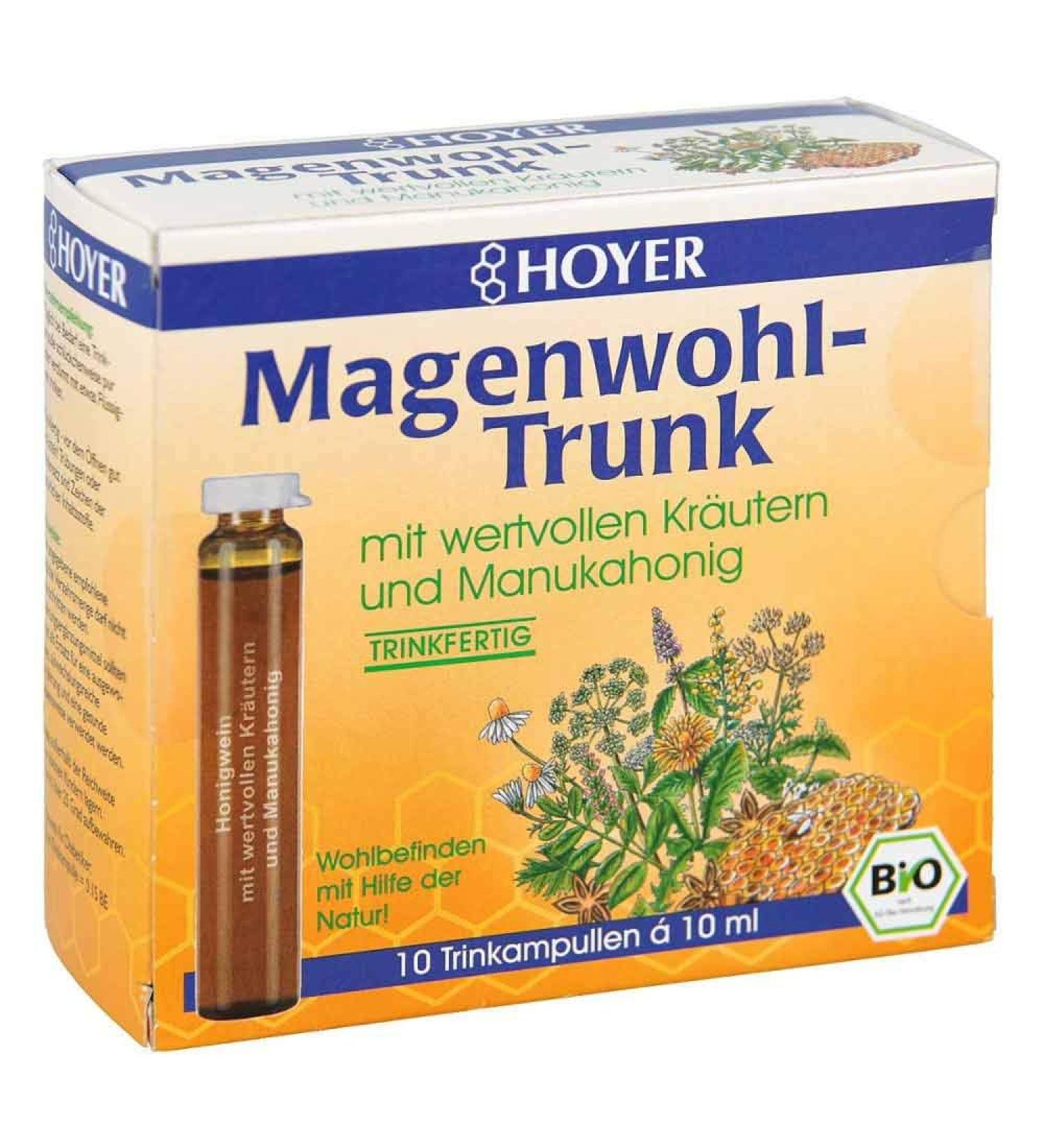 Hoyer Magenwohl Trunk Drinking Ampoules - 10x10 ml | International Shipping Available - Buy Online on GoSupps.com