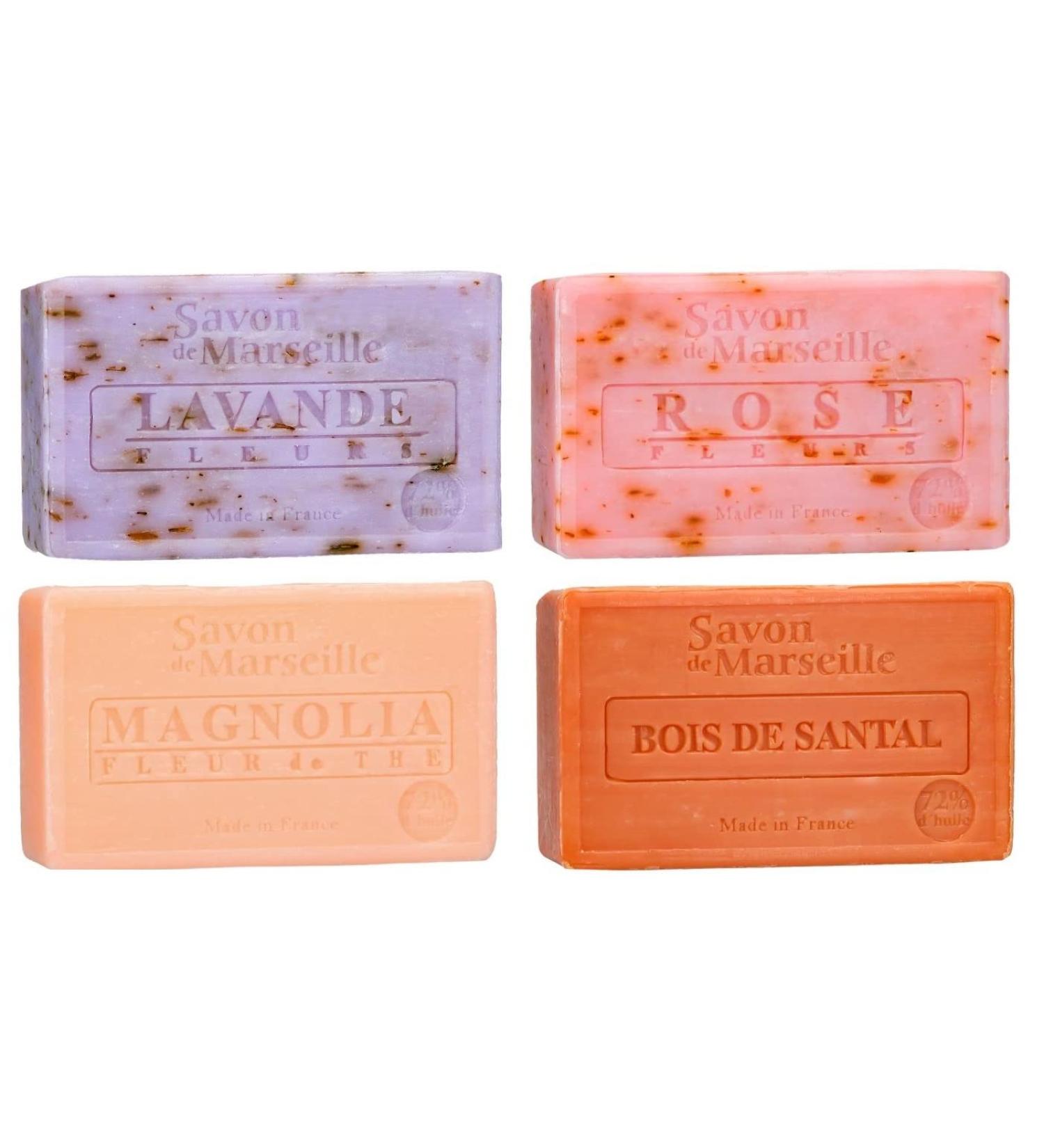 Le Chatelard 1802 Marsille soap 4 x 100 grams in scents lavender magnimagnoliawood - Buy Online on GoSupps.com