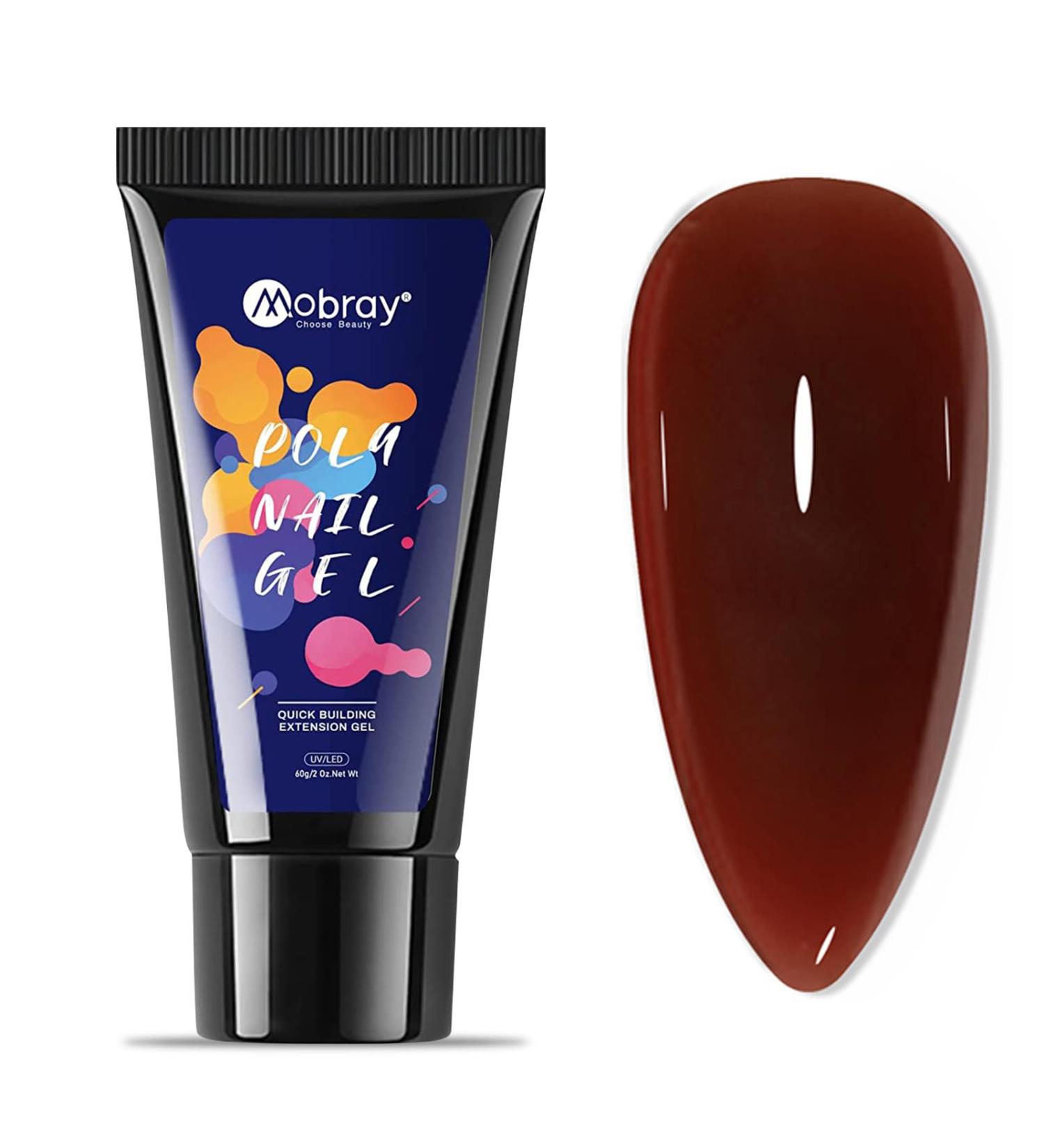 Mobray 60g Poly Nail Gel - Burgundy Maroon Acrylic Gel for Thickening Nail Beauty | Professional Salon & DIY Manicure Gift for Women - Buy Online on GoSupps.com