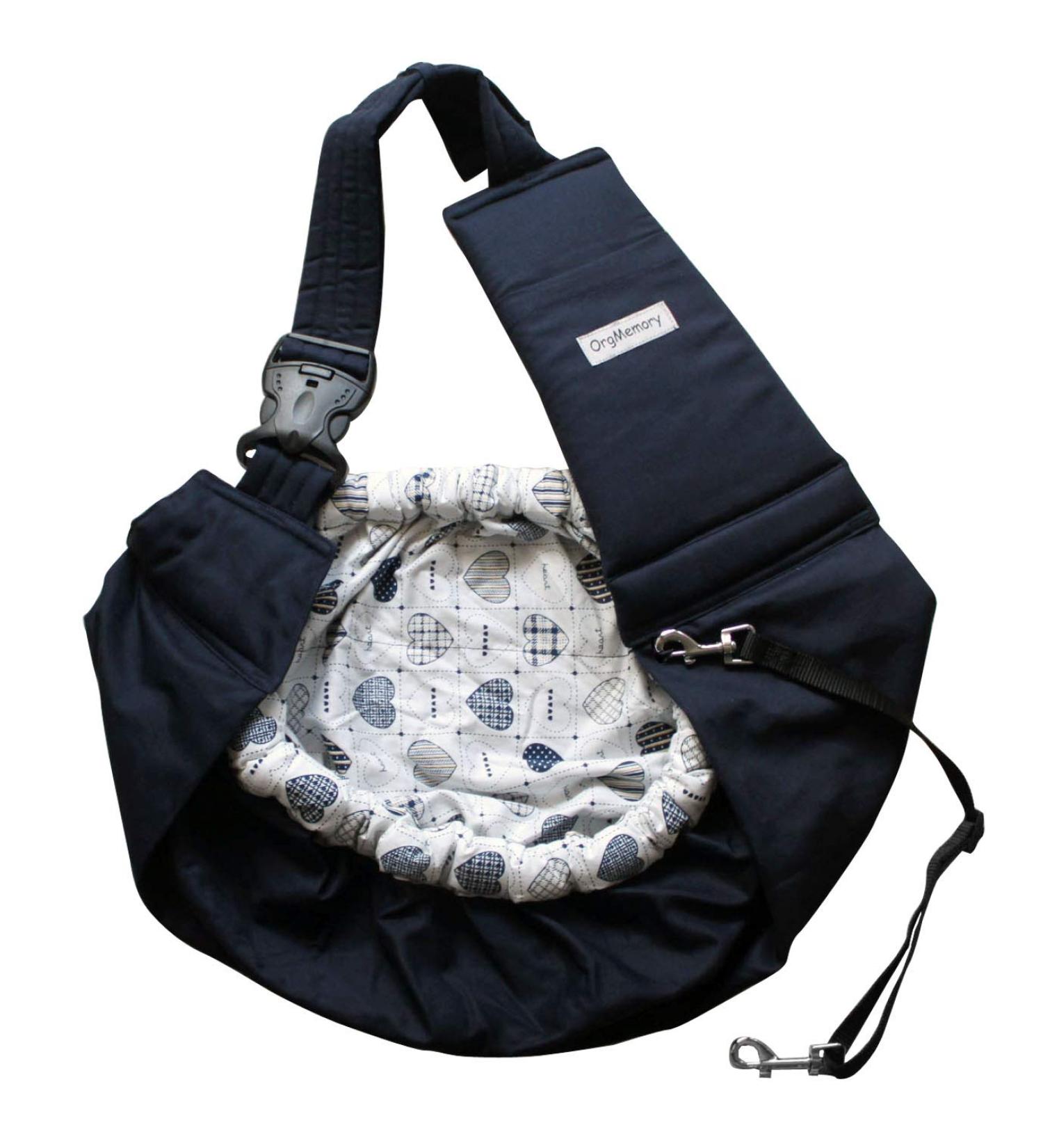 Puppy Sling OrgMemory Adjustable Pet Carrier Small Dog Cat Outdoor Shoulder Dog Papoose (Heart Shaped) - Buy Online on GoSupps.com