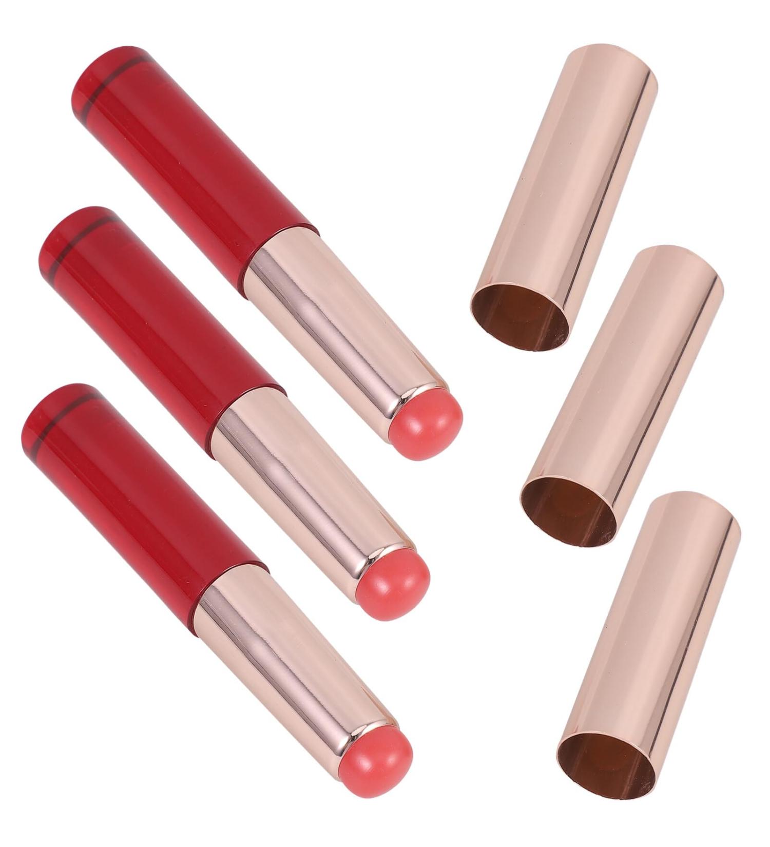 3Pcs Portable Lip Brush Set - Silicone Lip Gloss & Lipstick Applicator for Women & Girls - Perfect Makeup Tool - Buy Online on GoSupps.com