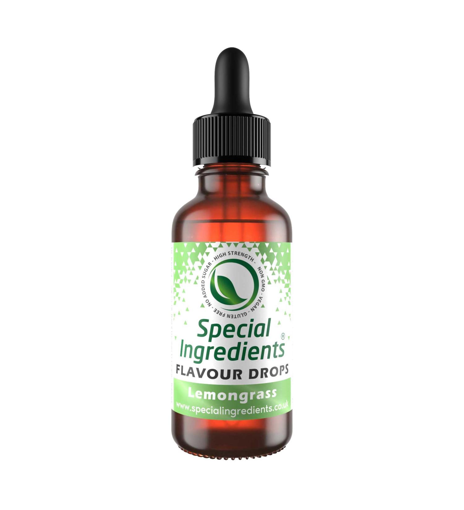 Lemongrass Flavour Drop 1 Litre - Highly Concentrated Versatile Food Flavouring | Vegan, Non-GMO, Gluten-Free - Buy Online on GoSupps.com