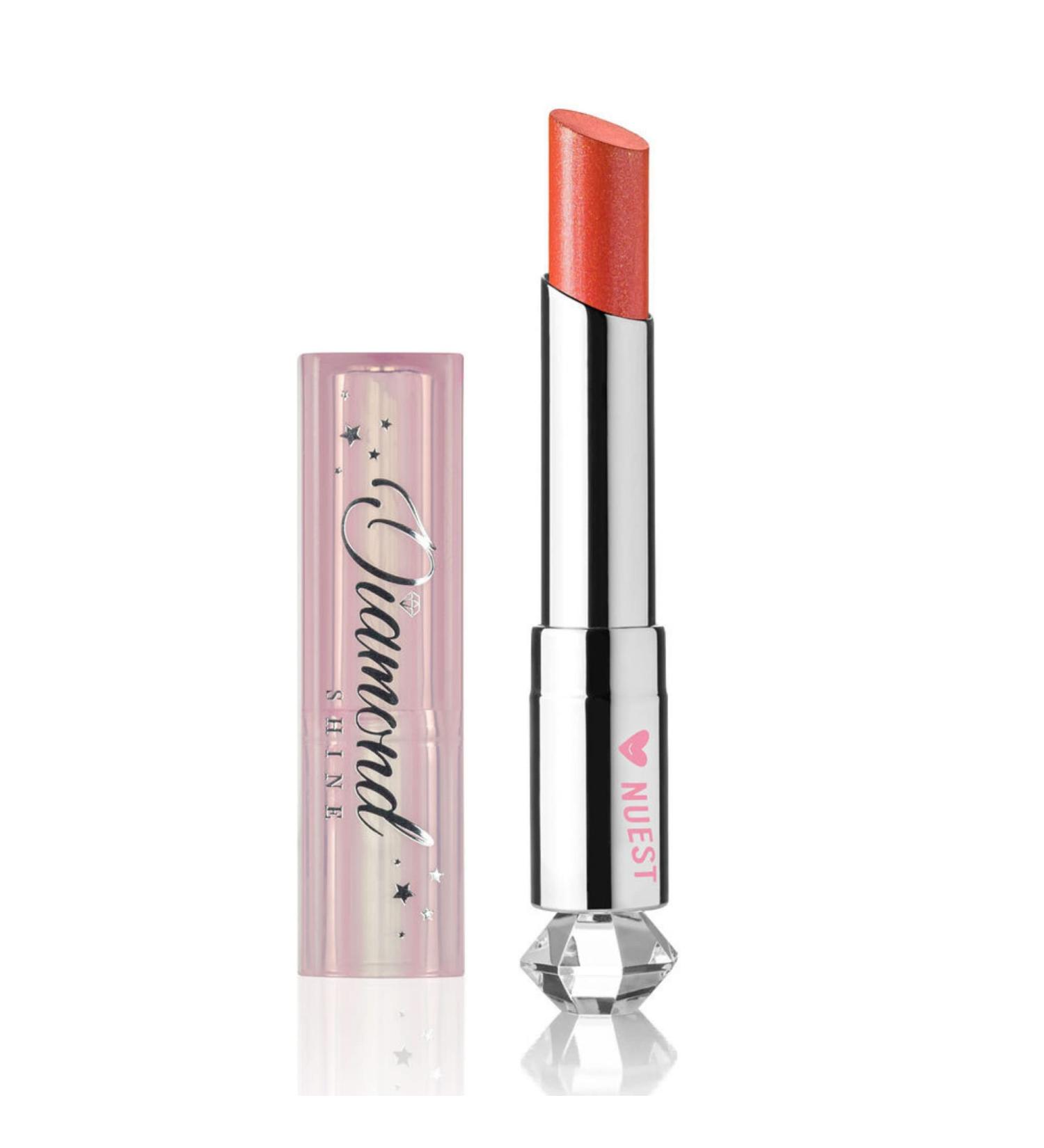Nuest Diamond Shine Metallic Sparkle Lip Color - High Pigment Full Coverage in Orange Blossom | Vegan & Cruelty Free - Buy Online on GoSupps.com
