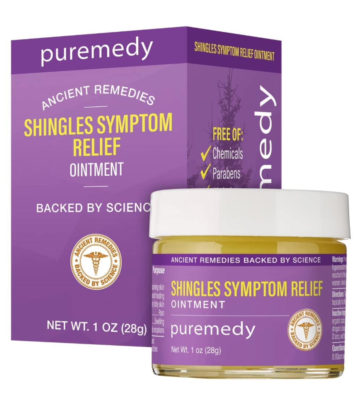 Puremedy Shingles Symptom Relief Ointment - All Natural Homeopathic Salve for Skin Soothing - 1 oz (Pack of 1) - Buy Online on GoSupps.com