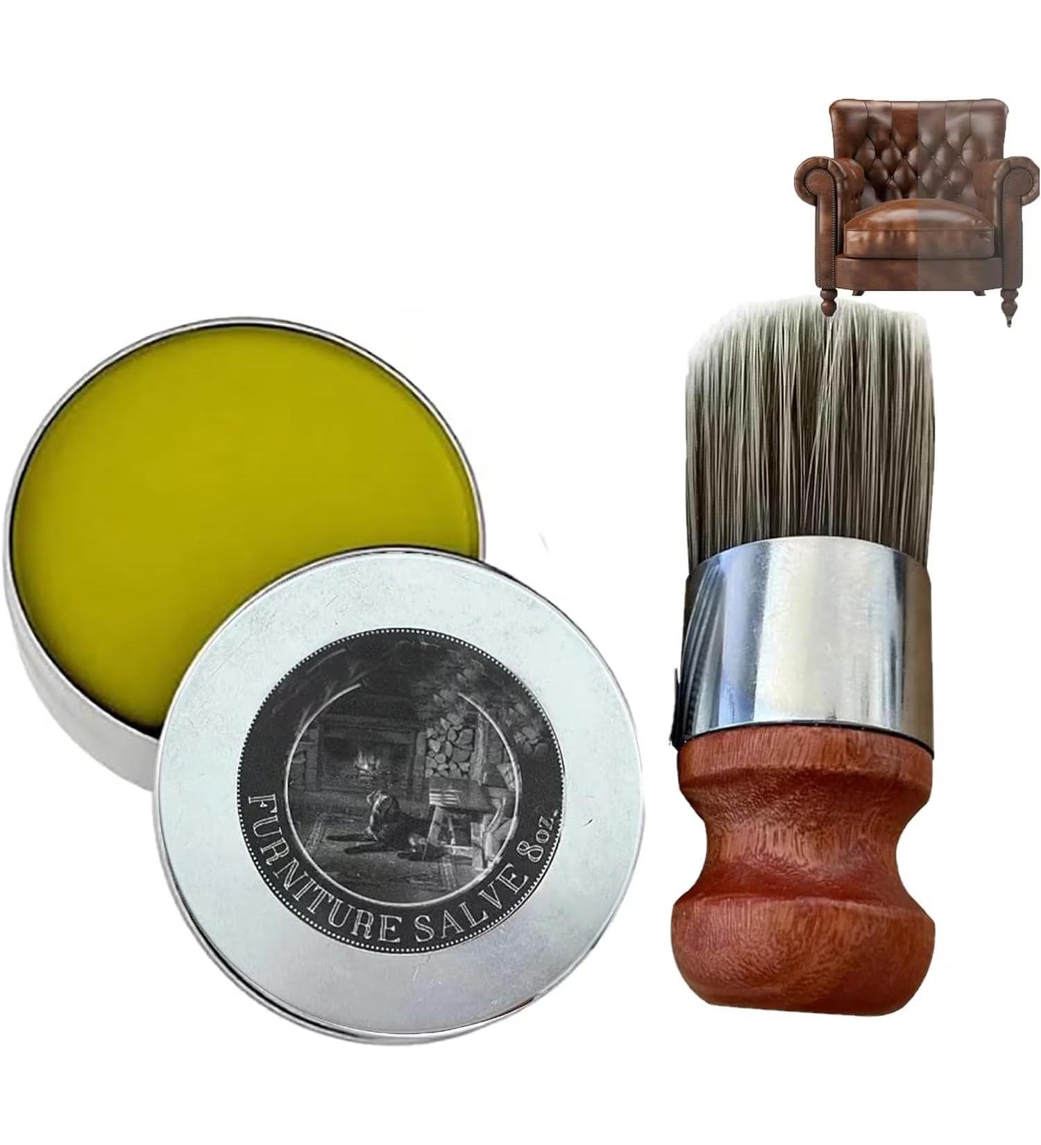 Furniture Salve with Boar Bristle Brush Bundle Leather Furniture Salve and Brush Fix and Protect Your Leather Pieces Cleaning Supplies Set for Home (3 Set) - Buy Online on GoSupps.com