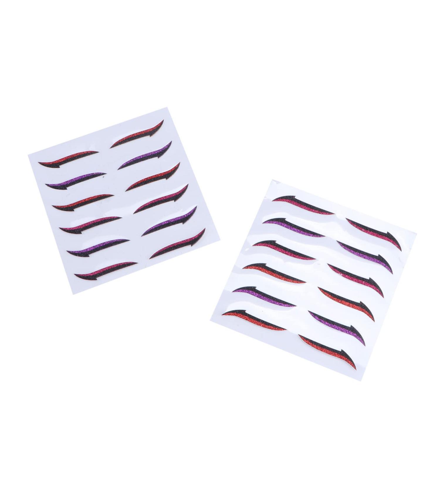 BIUDECO 12 Pairs Glitter Eyeliner Eyelid Transfer Tape Eye Makeup Tool Glitter Tape Double Sided Sticker - Buy Online on GoSupps.com